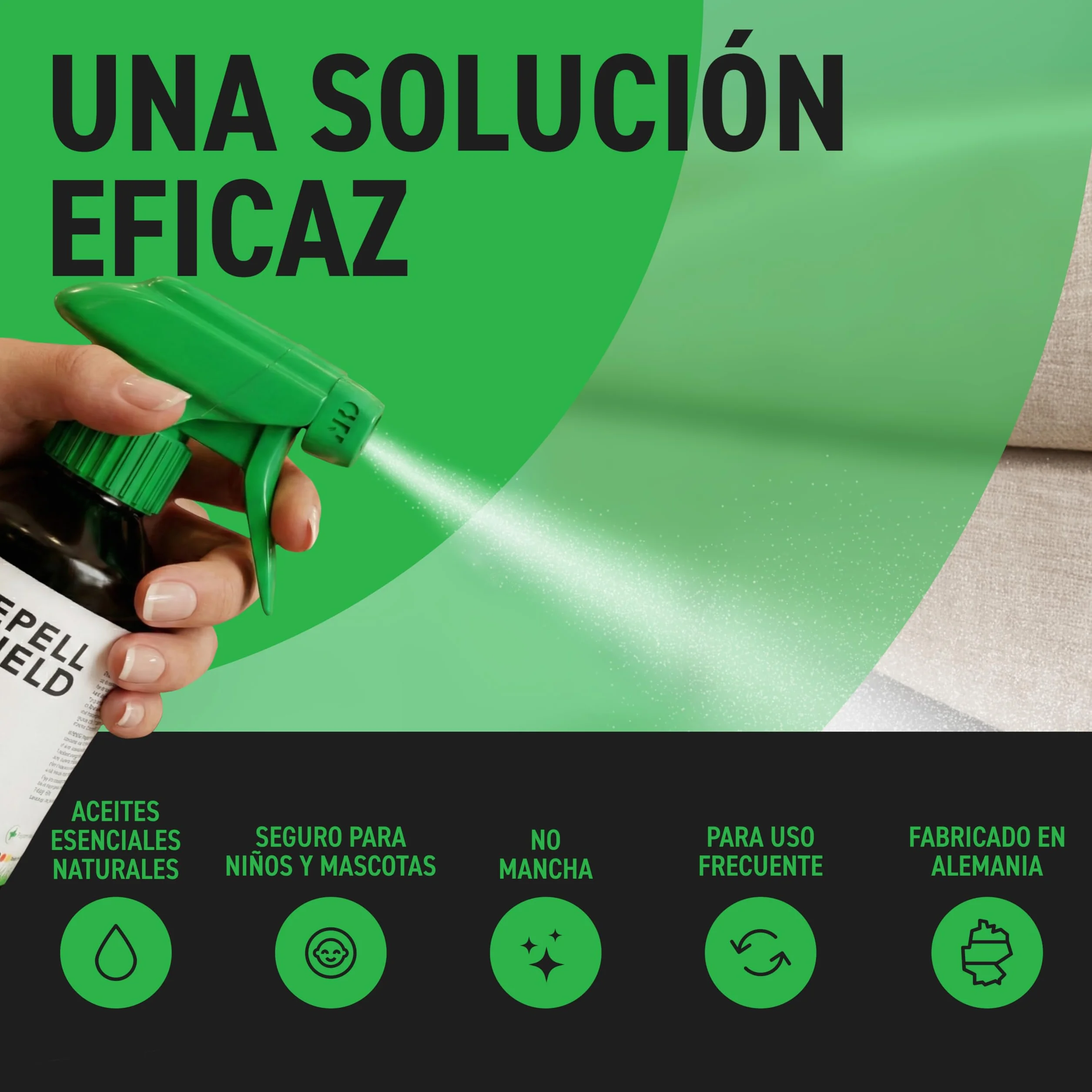 RepellShield® Repelente Ratas y Ratones - Anti Roedores Natural para Coche y Hogar -250ml- No Mancha, Uso Interior y Exterior - Aceite de Menta - Ahuyentador de Ratas Seguro para Niños y Mascotas