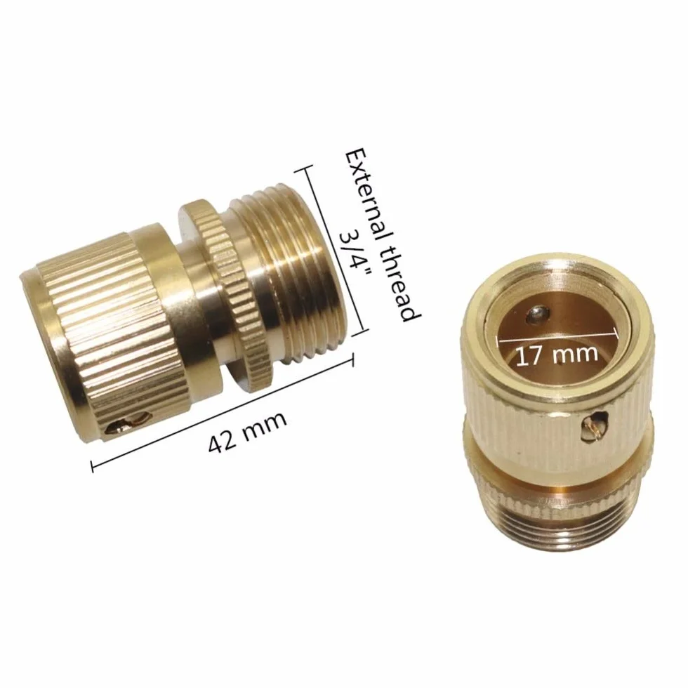 Conector de codo de tubería Latón rosca macho del conector de agua Jardín de riego por goteo Accesorios de lavado de coches pistola de agua especiales Conector de adaptador de 20 PC