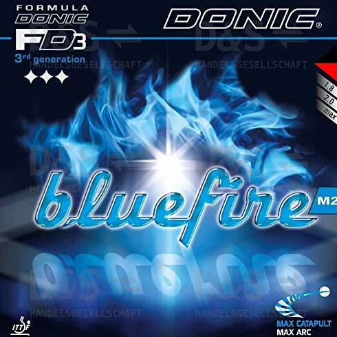 Donic Bluefire M2 Goma Tenis de Mesa 2.00 mm Negro