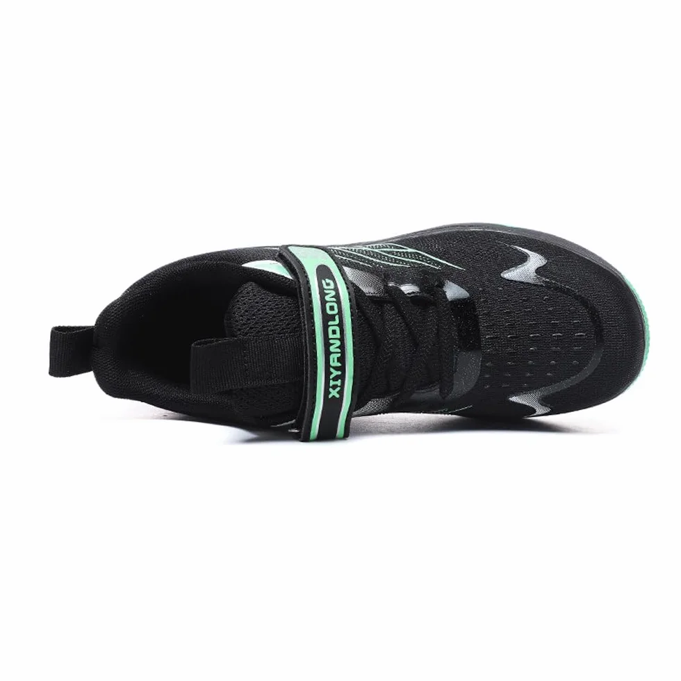 HUSKSWARE Zapatos Deportivos Patines de 4 Ruedas con Freno de pie, Negro Rosa, 29-40 EU