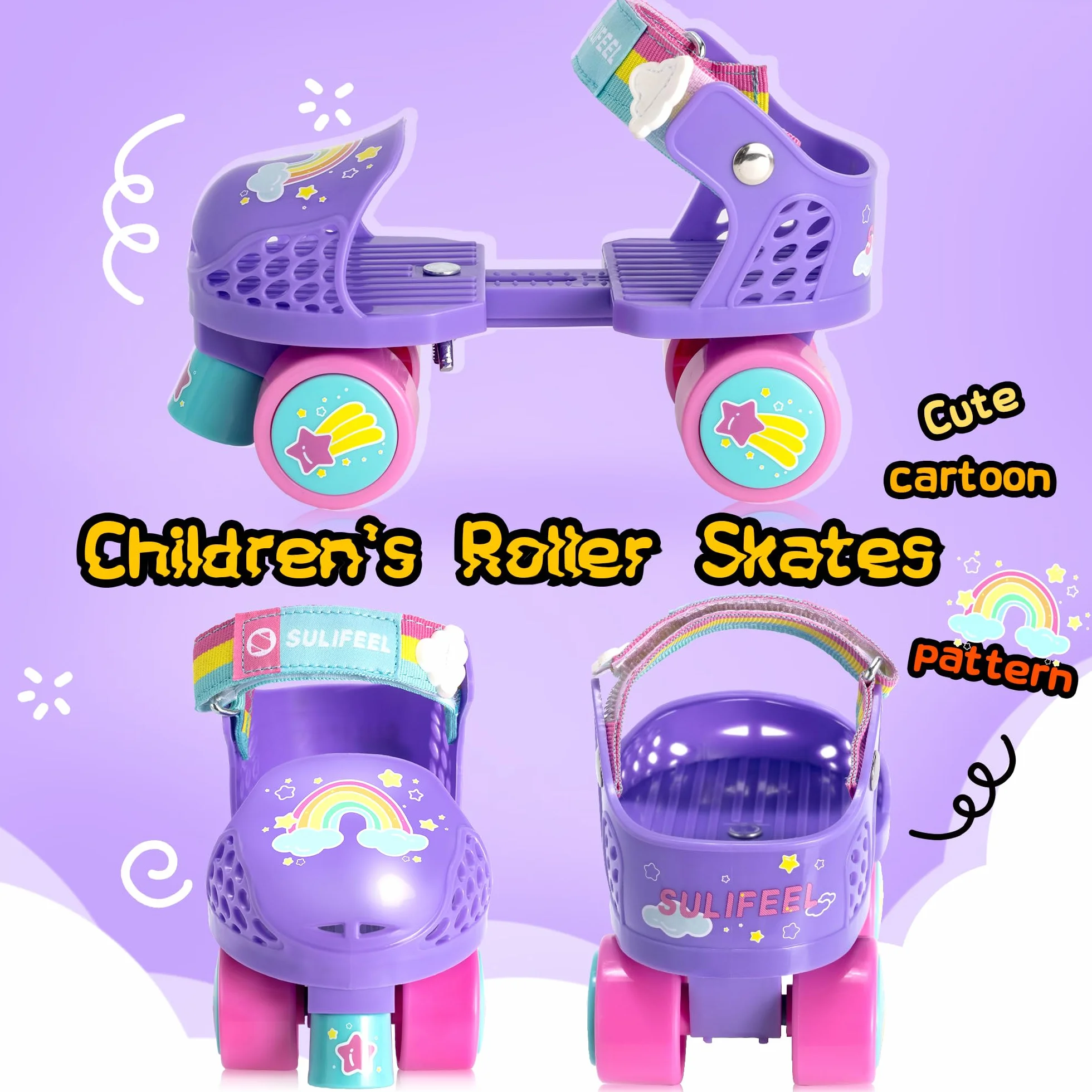 SULIFEEL Patines para niños ruedas ajustables principiantes 2-5 años