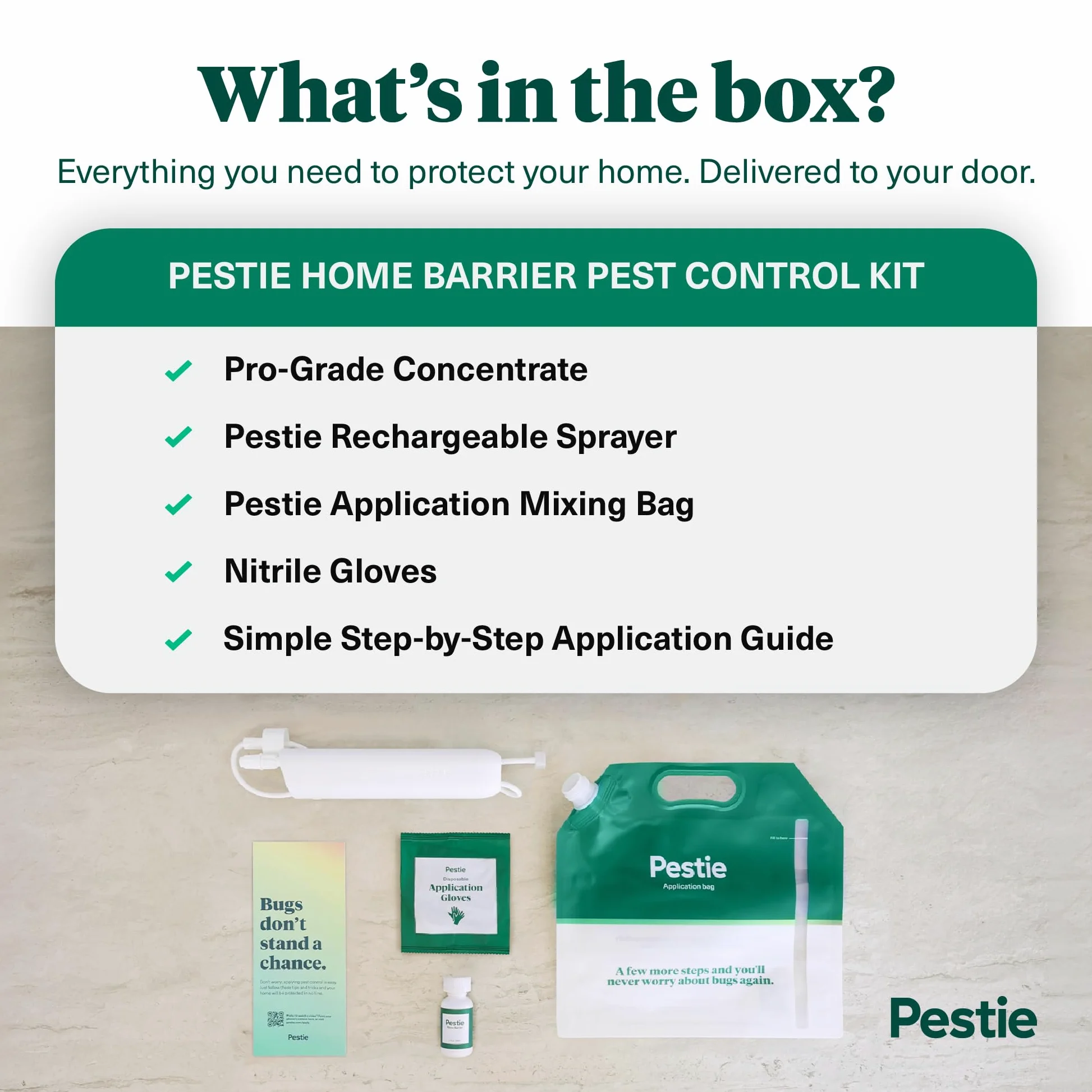 Pestie Kit de control de plagas de barrera para el hogar, repelente de insectos y asesino de hormigas para el hogar | Spray de barrera para el hogar de acción rápida y duradera, control profesional de plagas para insectos domésticos comunes