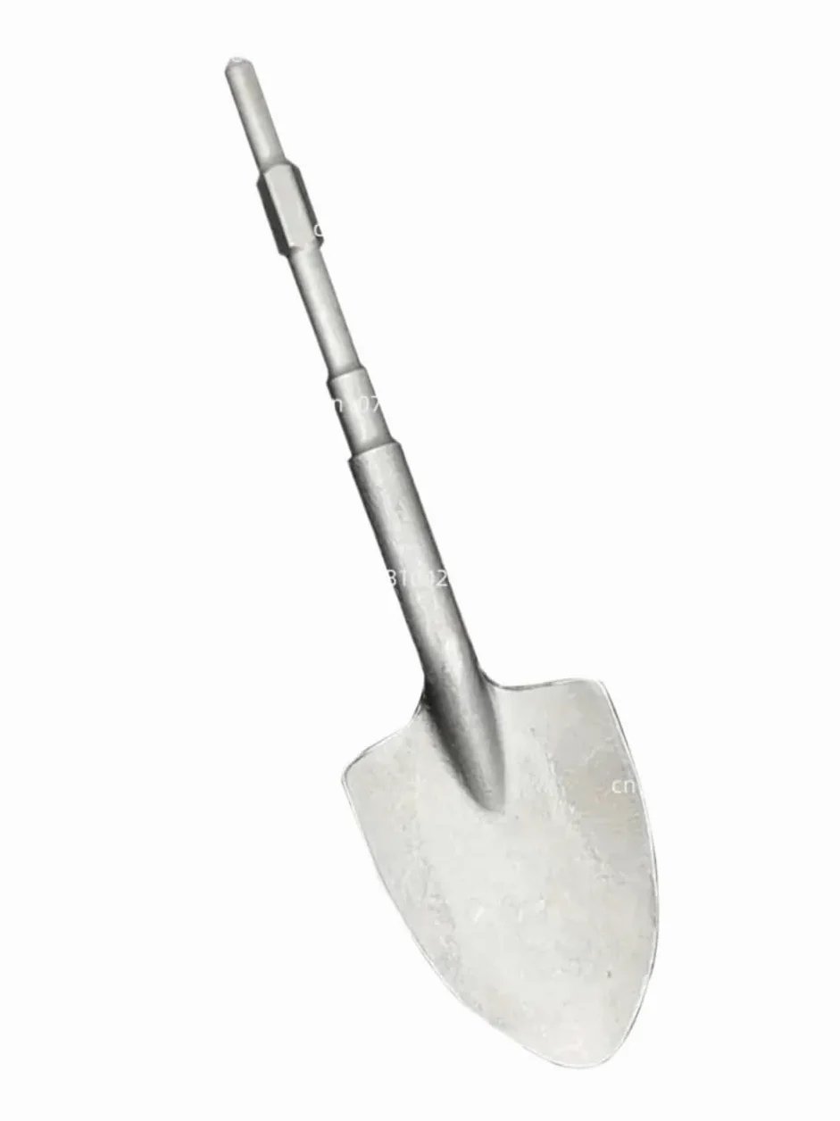 Paleta para arcilla Pico eléctrico pequeño, mango hexagonal, cincel ensanchado, for excavar tierra, zanjas, agujeros y plántulas de árboles(Pointed shovel)