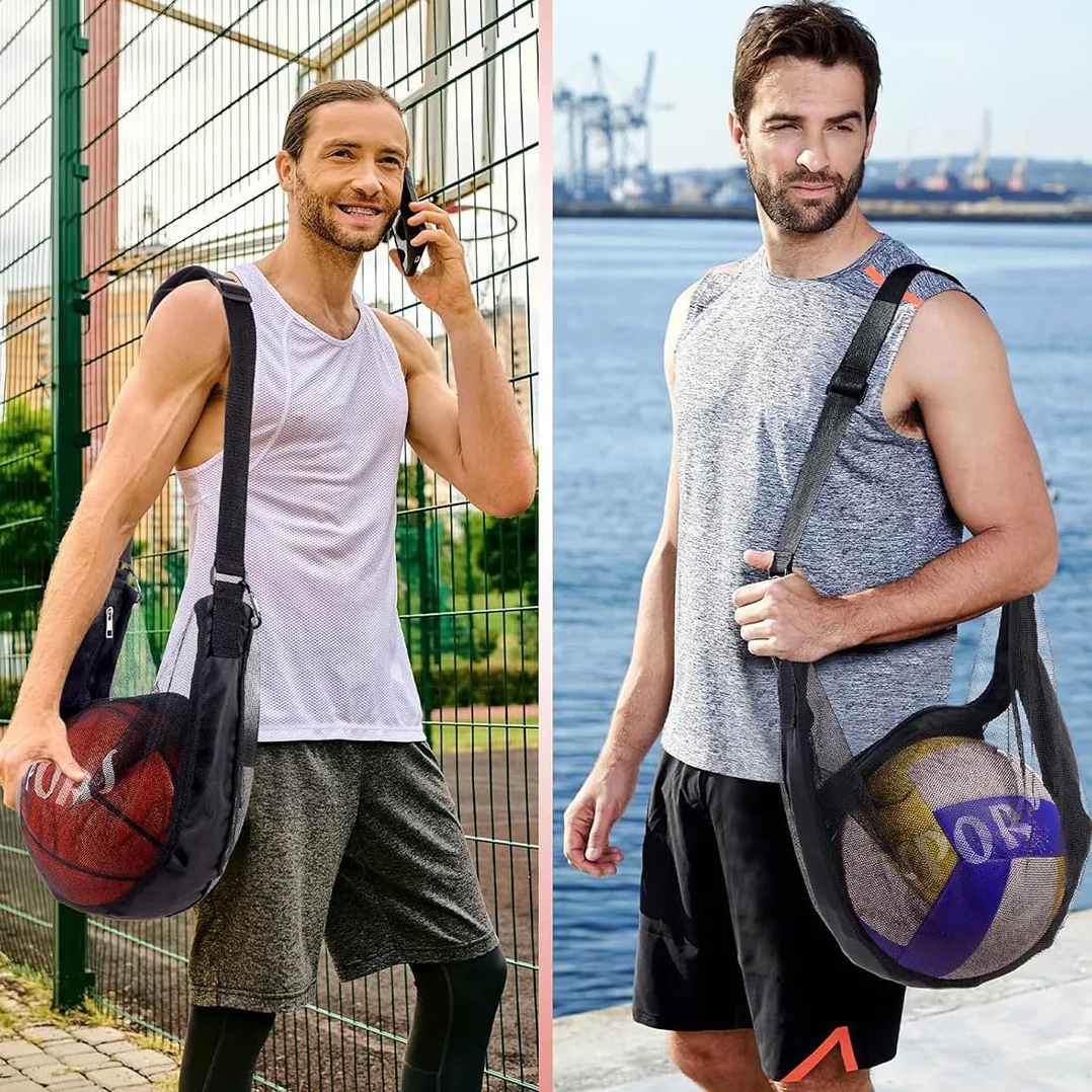 Mochila de Baloncesto, Bolsa de Malla con Mosquetón para Fútbol