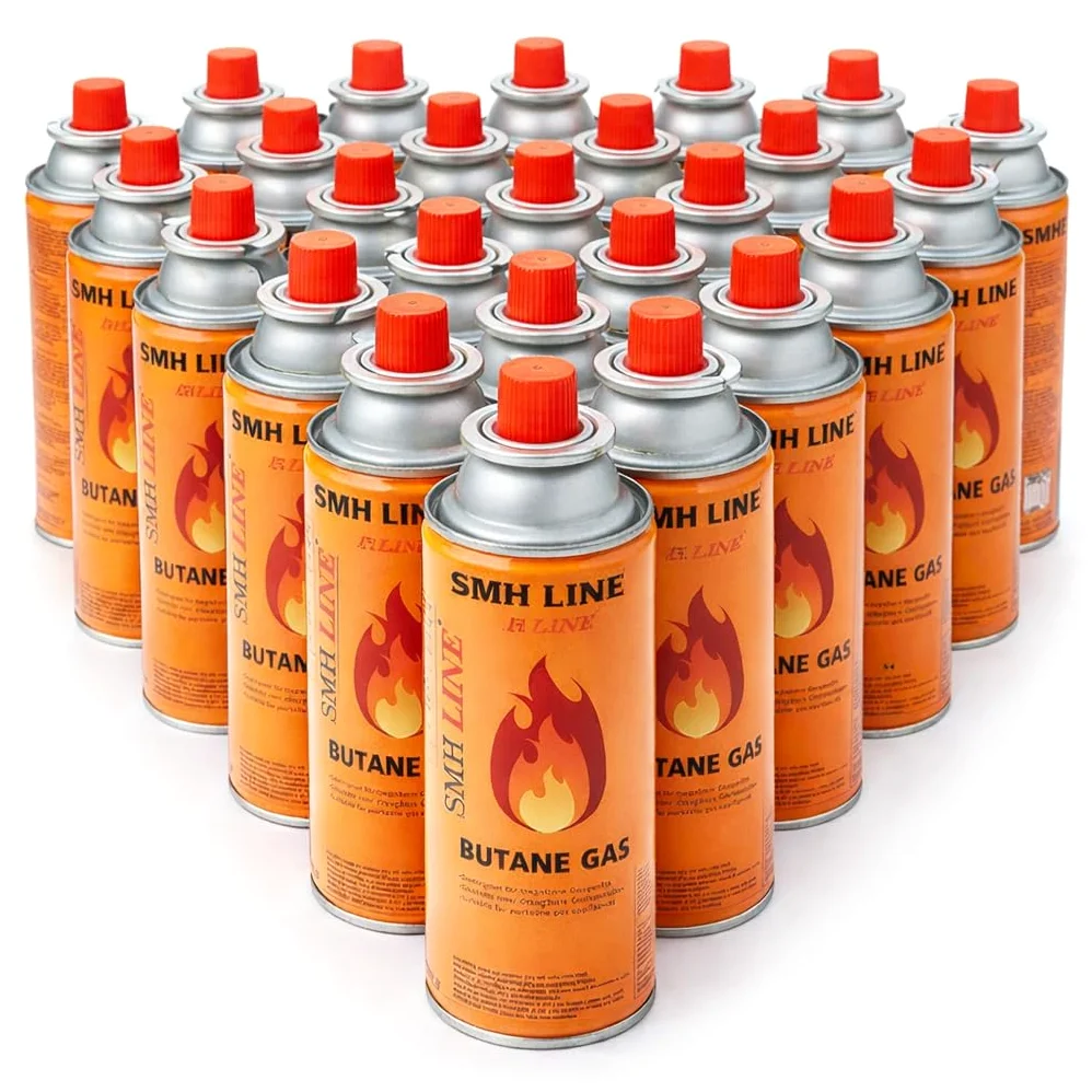 SMH LINE® 56 cartuchos de gas butano, 227 g, MSF-1A, quemador Bunsen, hornillo de camping, hornillo de gas, calentador de gas