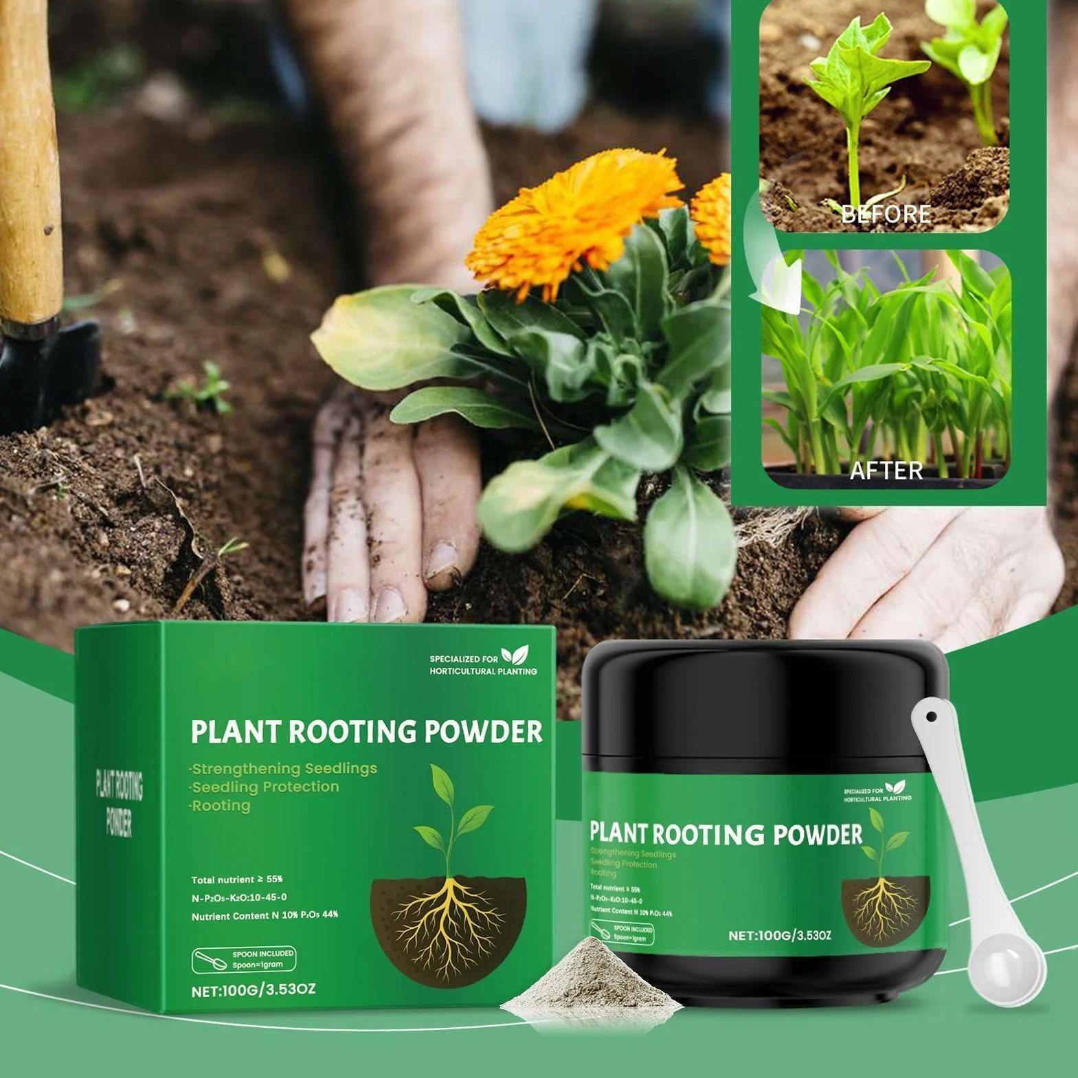 Revitalizador del suelo | nutrientes para el crecimiento de las plantas | Promotor del crecimiento de raíces - Para jardineros, agricultores, cultivadores, paisajistas, patios, granjas, huertos