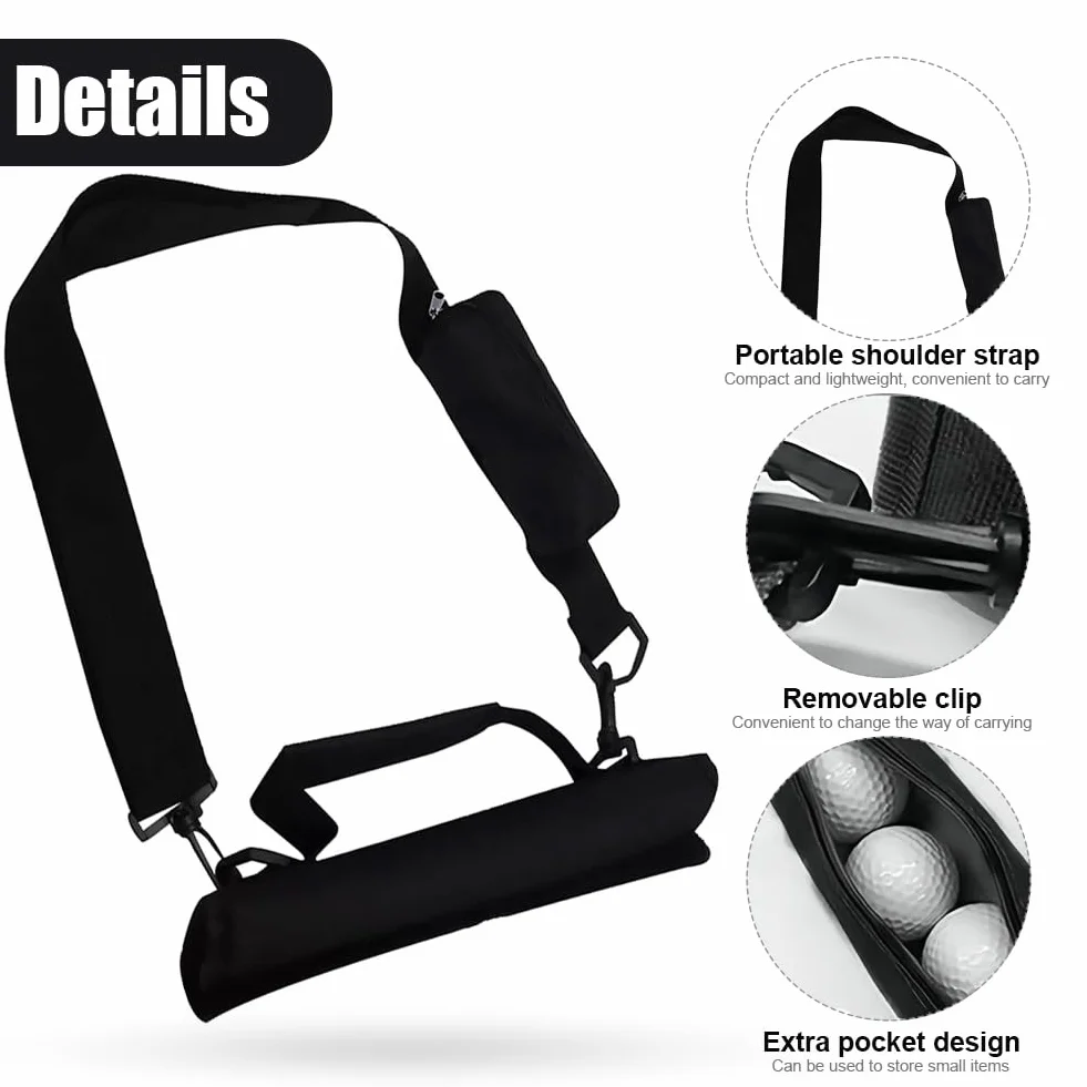 Bolsa de Transporte para Palos de Golf con Correa de Hombro Escalable - Mini Bolsa Portátil