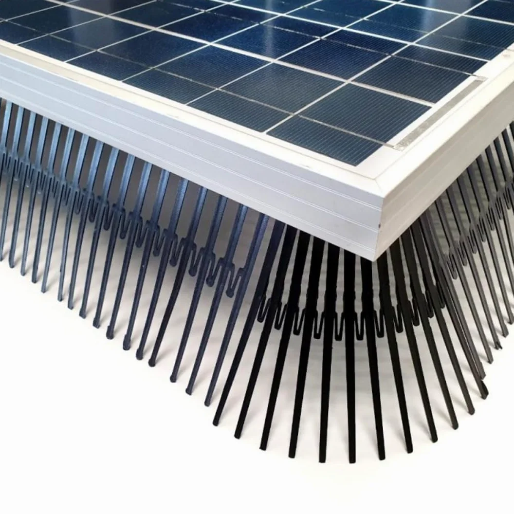 Juego de protección contra pájaros fotovoltaico, sistema solar antipalomas, 10 metros, 12 cm de altura, 4 piezas de esquina y fijación, ahuyentador de palomas fotovoltaico