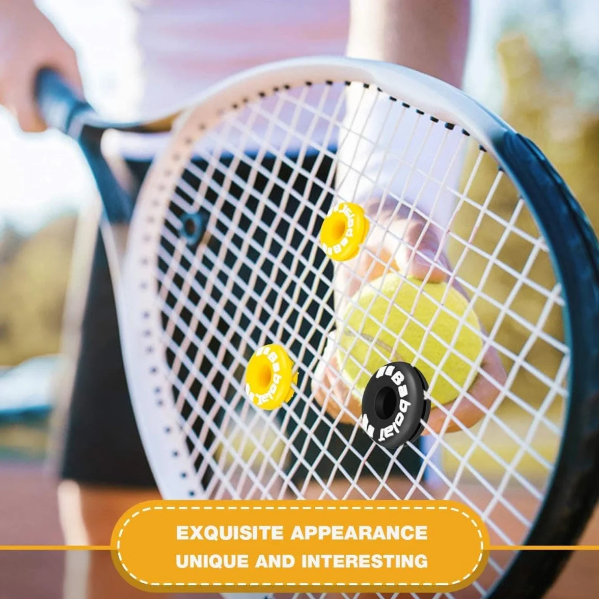 Amortiguadores de Vibración para Raquetas de Tenis y Bádminton - 12 Piezas Antideslizantes de Goma