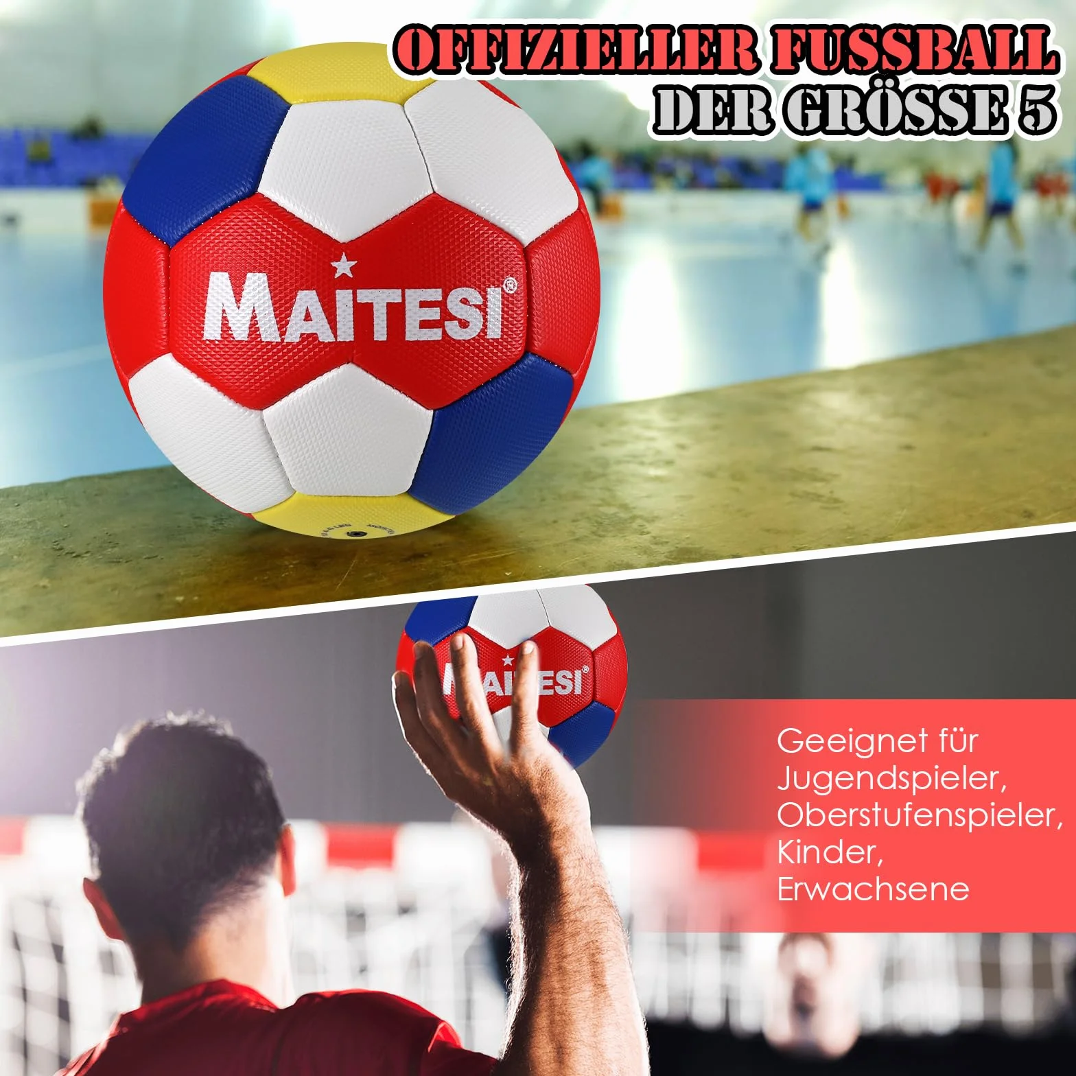 Balón de balonmano tamaño 2 interior y exterior entrenamiento niños regalo