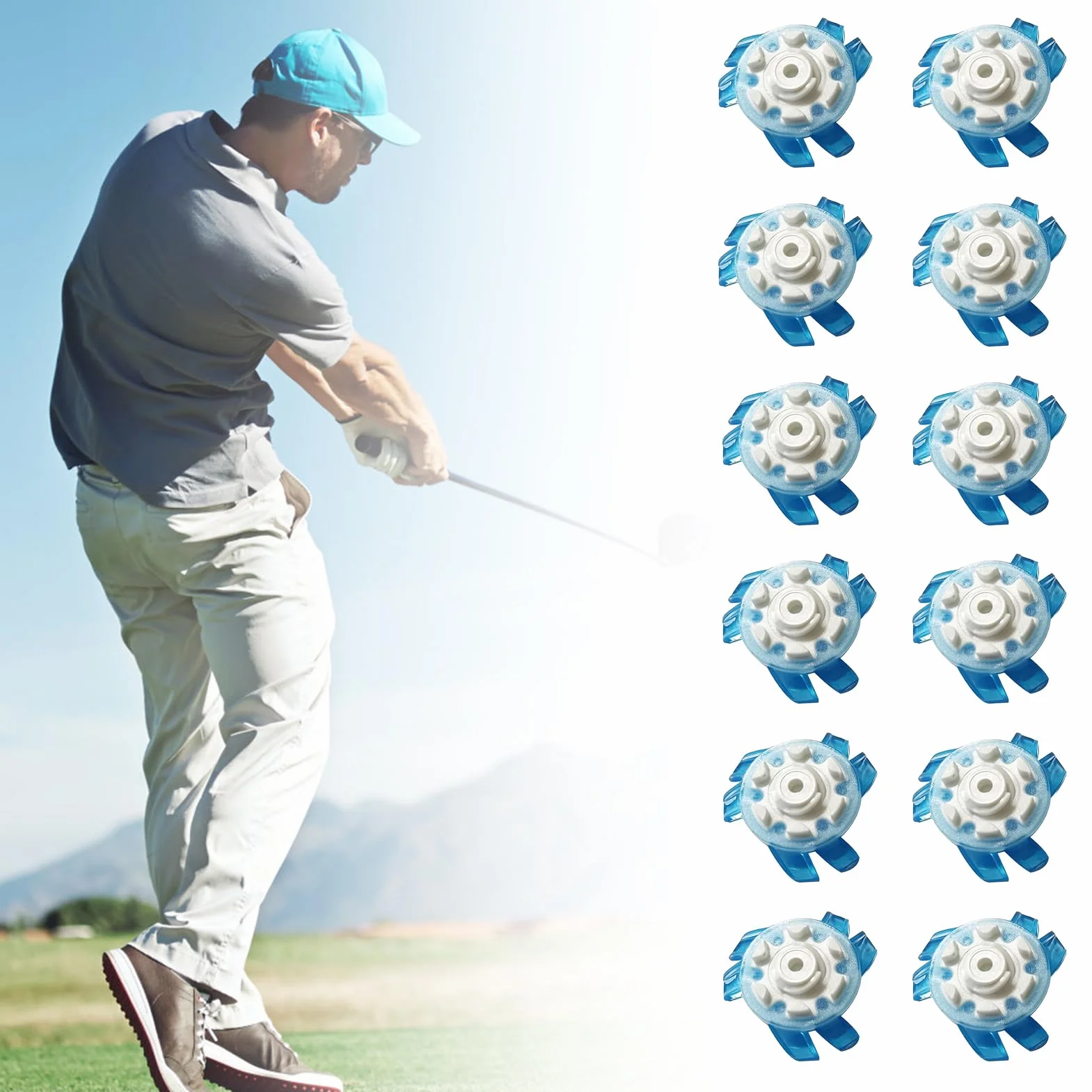Tacos antideslizantes para zapatos de golf 12 piezas Punta para zapatos de golf
