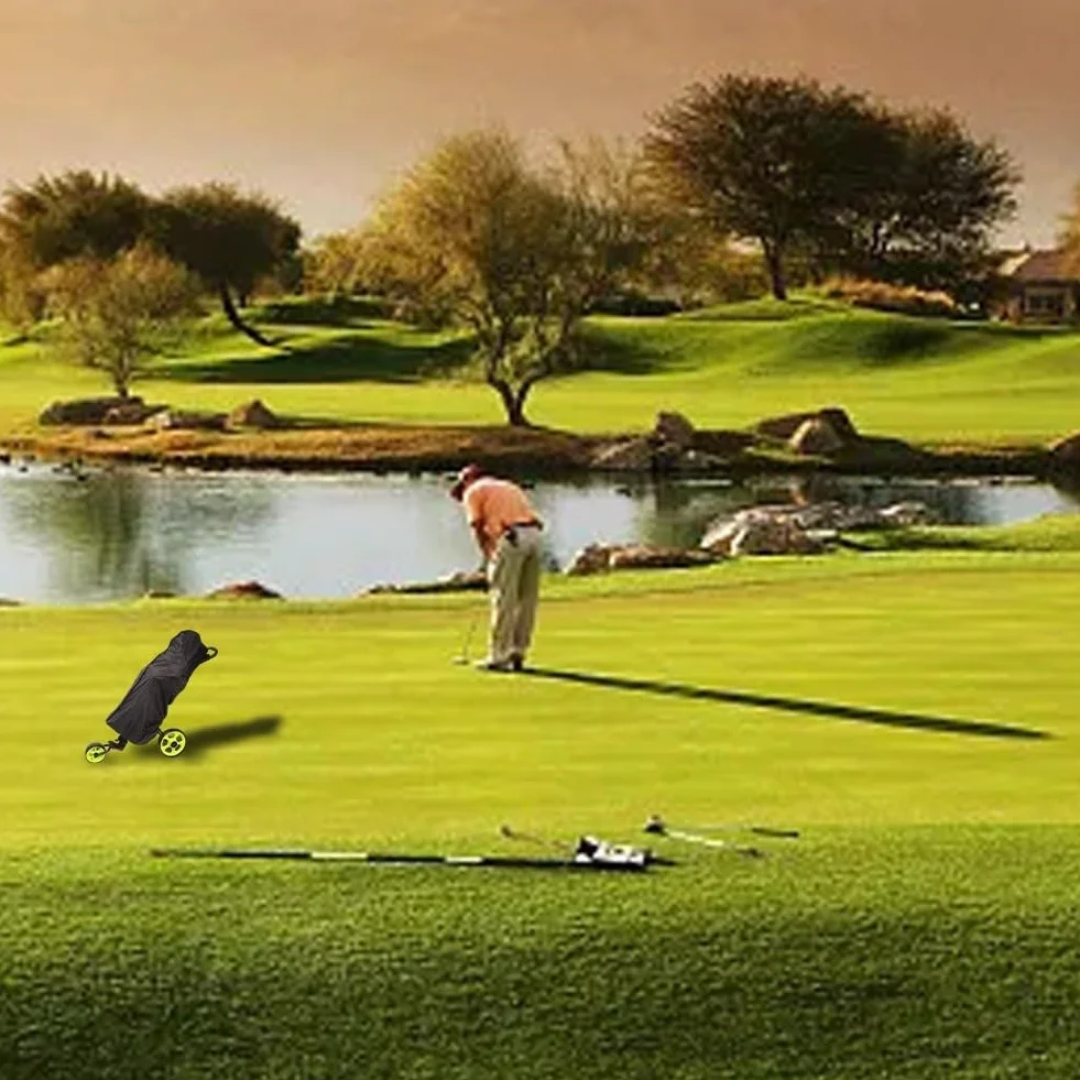Funda de lluvia para bolsa de golf, cubierta impermeable y resistente al viento para carrito de golf de PVC