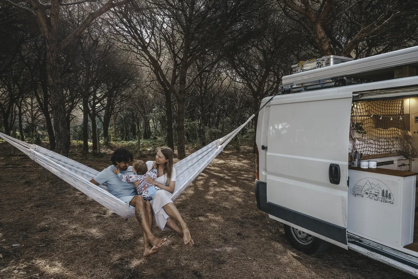 AMAZONAS Hamaca XXL Carioca Azul Jacquard Superficie de Descanso 250 x 175 cm para 2 Personas de hasta 200 kg en Color Azul Natural de algodón Reciclado Suave Muy Estable Aspecto Noble Tejido a Mano