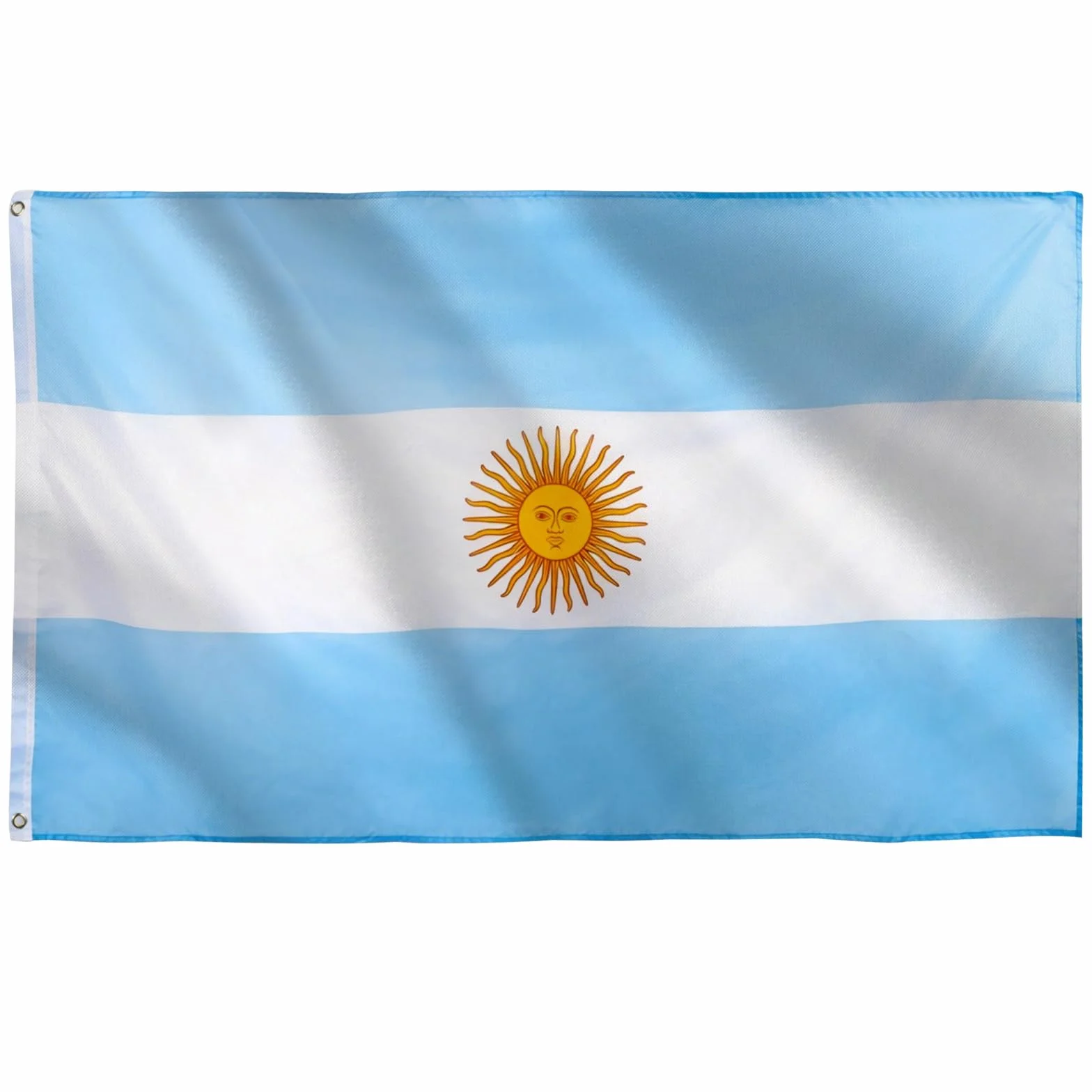 Bandera Grande de Argentina 90x150 cm (5x3ft) Gigante Estandarte argentino para Mundial de Fútbol 2026 Fiesta Nacional Juegos Olímpicos Deportes Decoración Adornos Bar Jardín Calle Tifosos