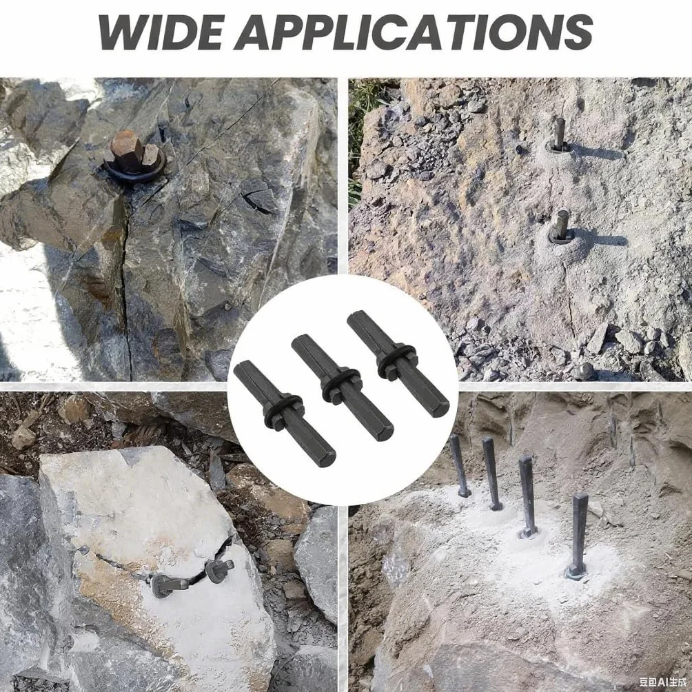 Cuñas Piedra 10 piezas Cuña Leña 16mm Divisor de Piedra Herramienta Divisora de Hormigón para Mármol Granito Roca