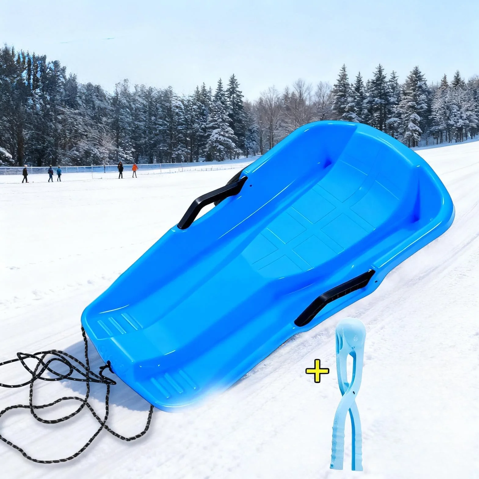 Trineos de Nieve para Niños y Adultos, Equipo de Trineo Ligero, Disco Skiboard para Playa Montañas Hielo Hierba