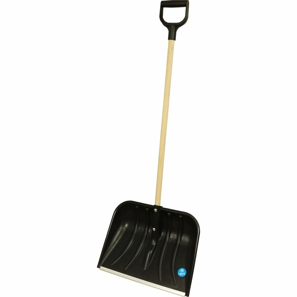 MePla Pala quitanieves Smart 48 con mango de madera estable y borde de aluminio robusto. La pala es perfecta para el invierno. Compra rápida y económica