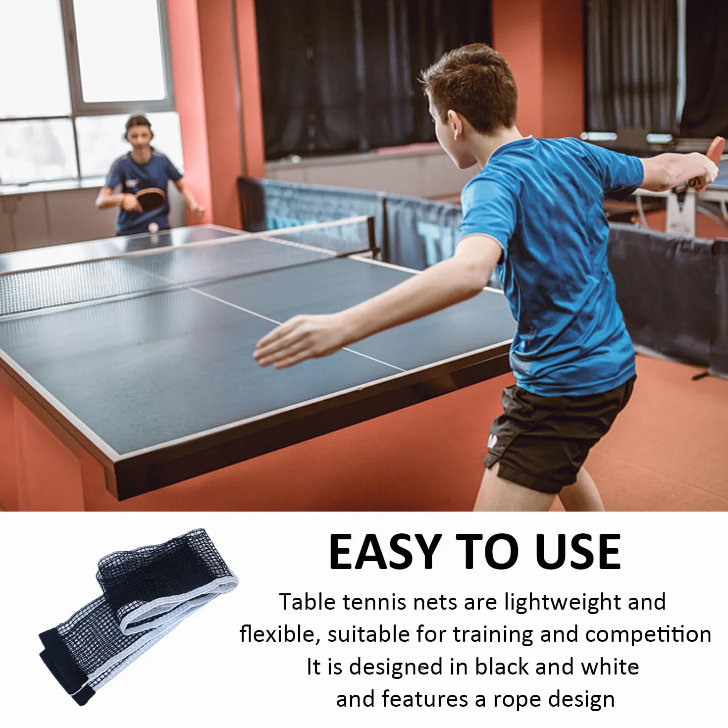 Red De Tenis De Mesa Ajustable Portátil 4 Piezas Reemplazo Entrenamiento