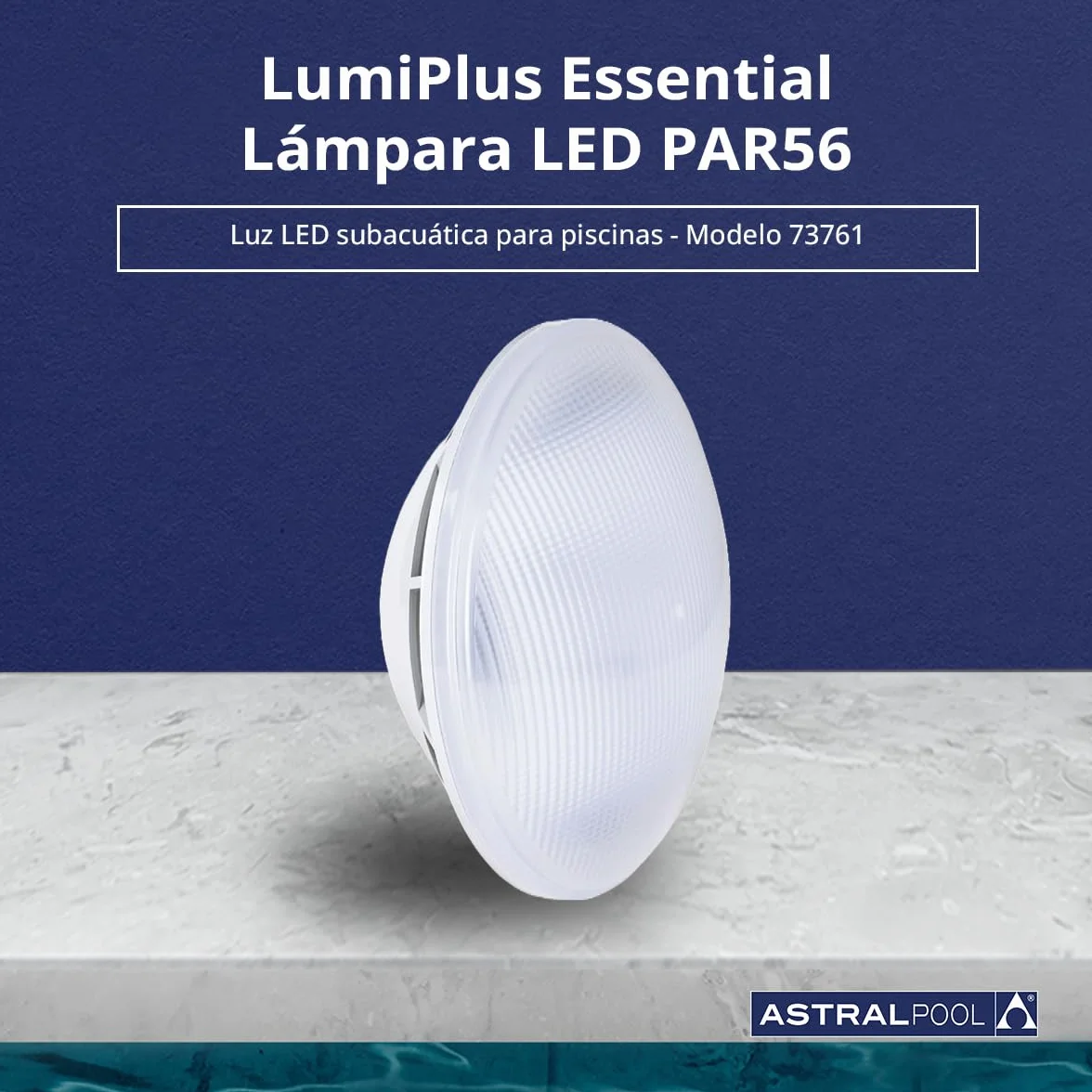 Lámpara Led - Subacuática - Par56 - Piscina - Reemplazo de Luces Halógenas y Focos - Compatible con Proyectores Par56 - Color: Blanco - Astralpool
