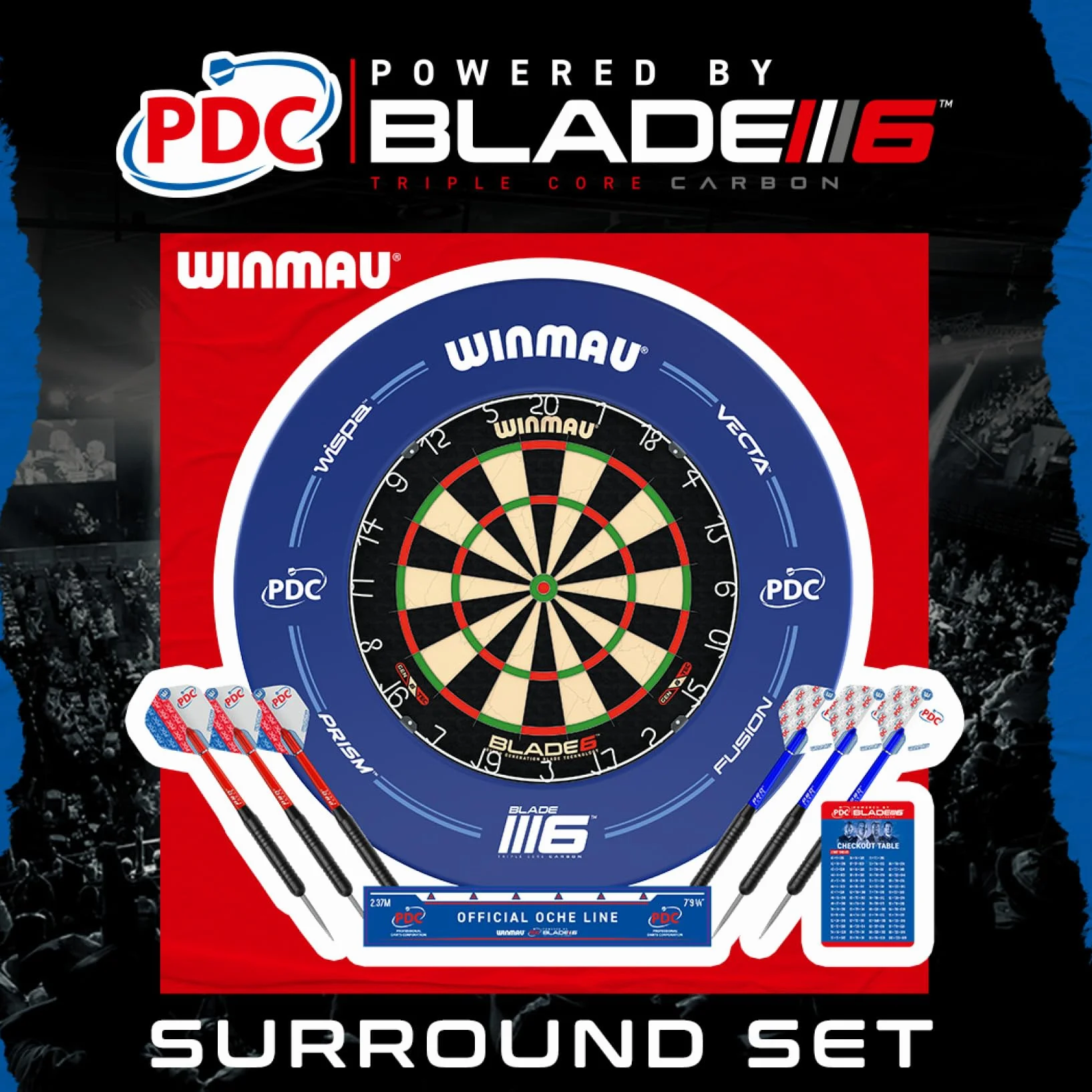 WINMAU Blade 6 Diana profesional de cerdas Especificaciones oficiales del torneo
