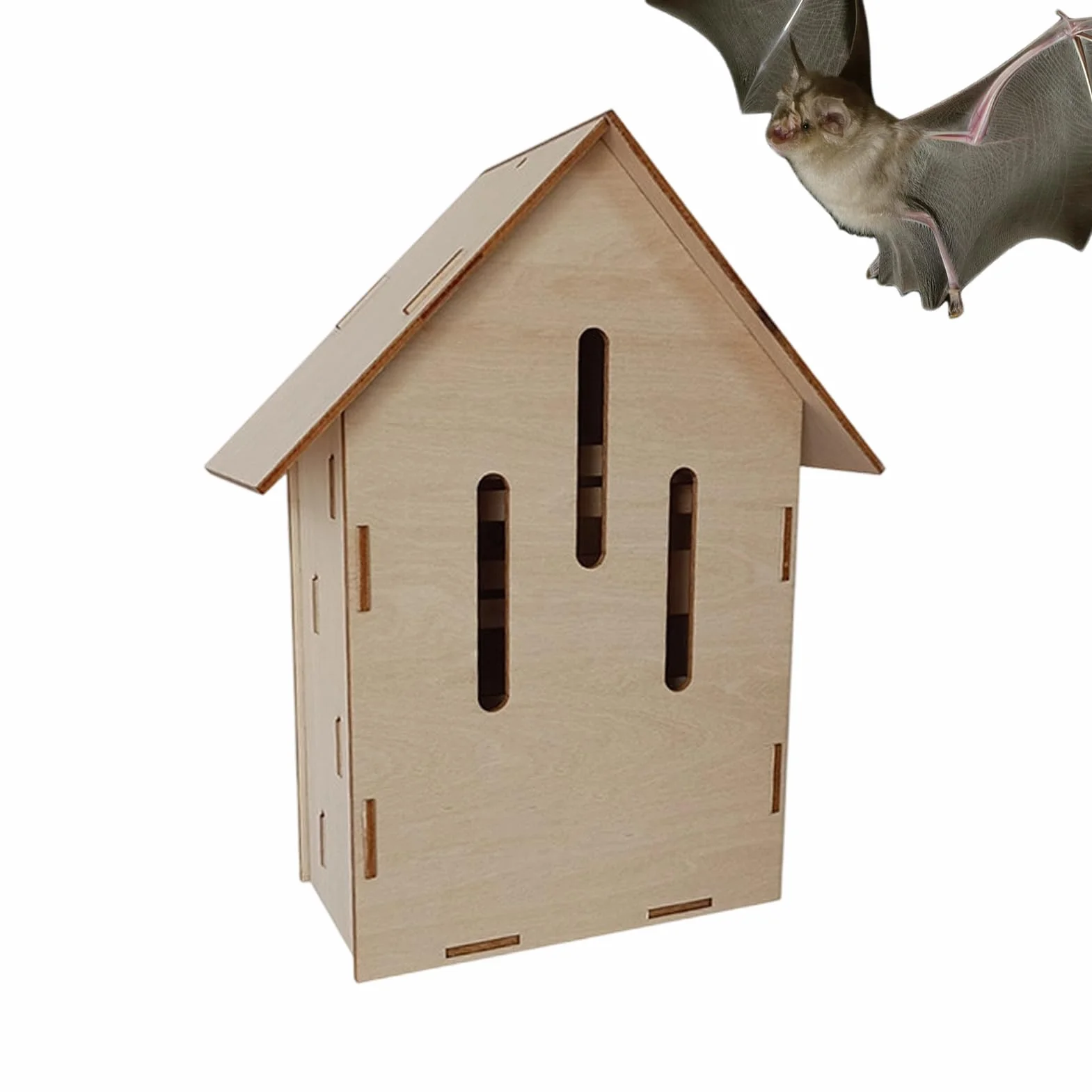 Casa Para Murciélagos: Hábitat De Animales Al Aire Libre De Madera Y Refugio Para Murciélagos En El Jardín | Modelos A 14,5x9x21,5cm C 12x5x16cm, Fácil Instalación Área Silenciosa Y Libre De Depredado