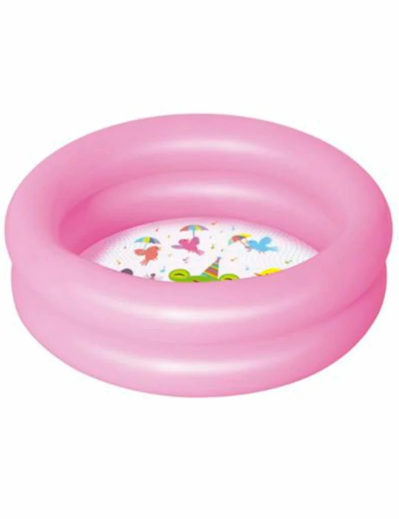 Bestway Tradineur - Piscina Hinchable Redonda Infantil, 20 litros, Vinilo Resistente, Pared de Doble Anillo, jardín, Patio, fácil de Montar, 15 x 61 cm, Color Aleatorio