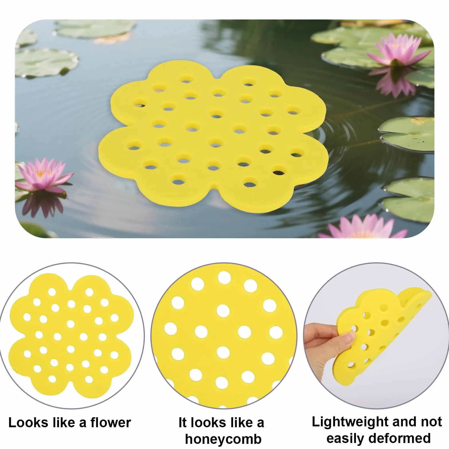 4 Piezas Bebedero de Abejas, Isla Flotante de Abejas, Bebedero para Insectos, Decoración de Jardín, para Colmenares, Jardines, Huertos