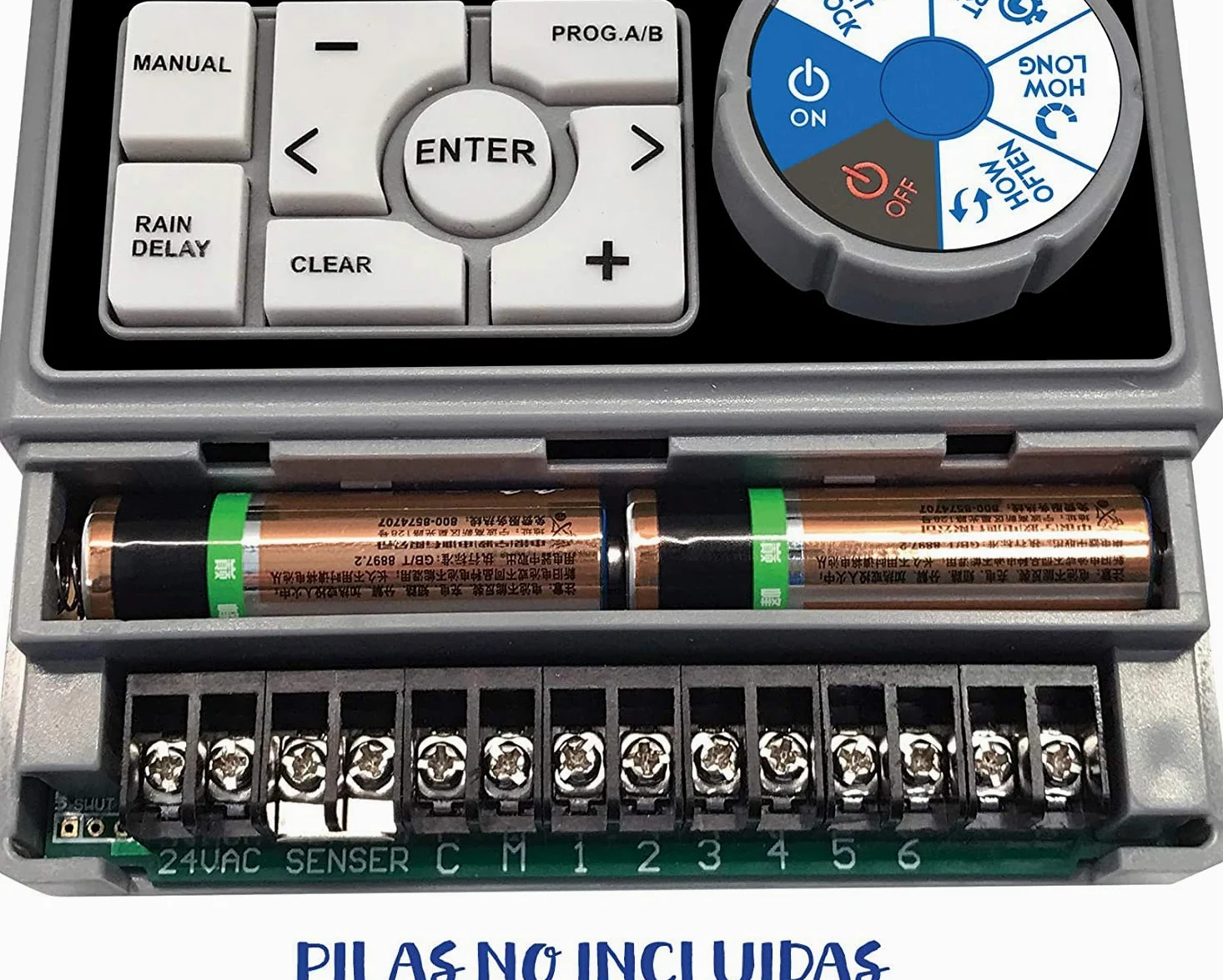 Aqua Control C1114 Programador de Riego Automático para Jardín con Transformador y Pantalla LCD, 4 Zonas