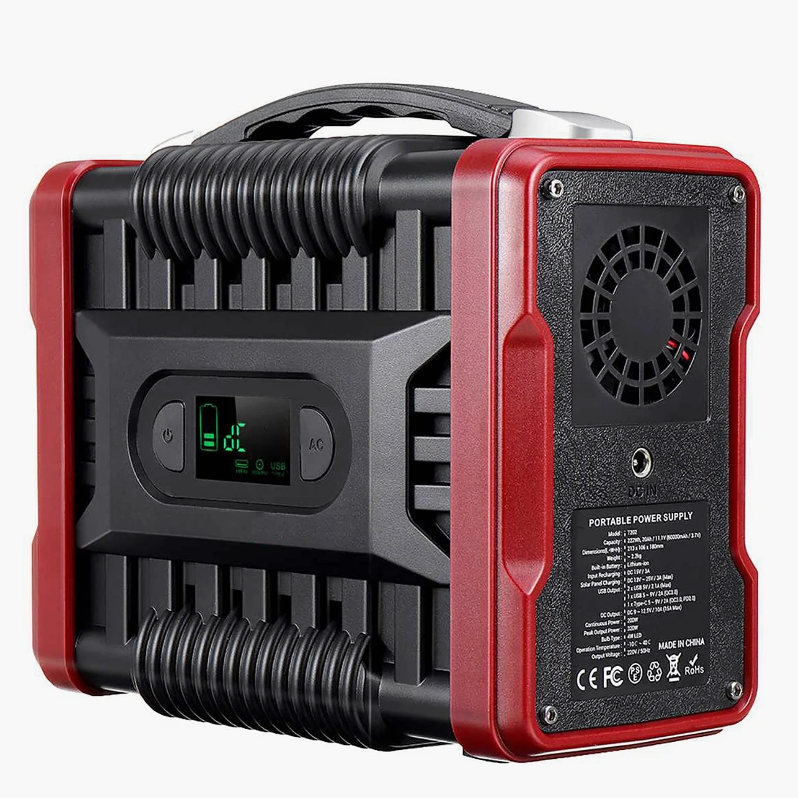 TIM-LI Estación De Energía Portátil De 200 W 60000 Mah/Batería De Litio De Respaldo CPAP con Puerto USB, Pantalla LED, para Acampar, Caravanas, Exteriores, Fuera De La Red
