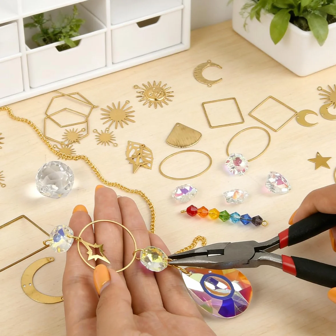 400PCS Atrapasoles Cristal Colgante,Suncatcher Colgantes Cristal Suncatcher Ornamento Colgante para Muebles del Hogar, Oficinas, Ventanas de Jardín Fiesta Boda Decoración