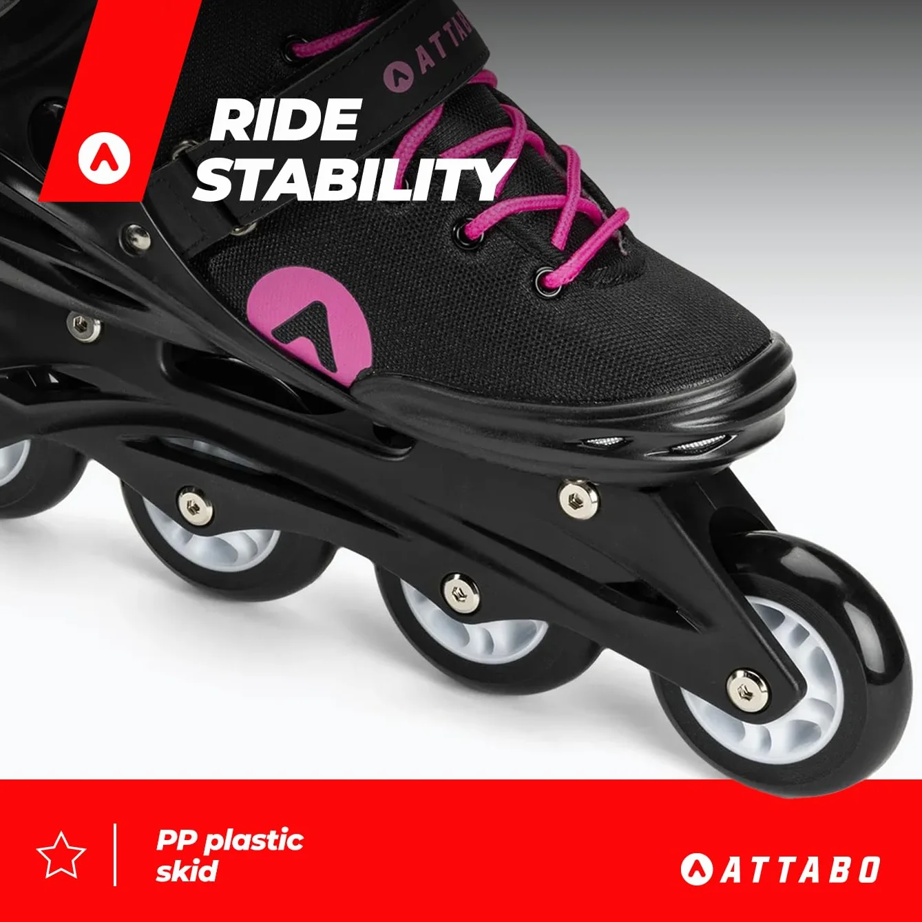 ATTABO Patines en Línea Cyclone Fitness ABEC-7 82A TPR 36-46 EU
