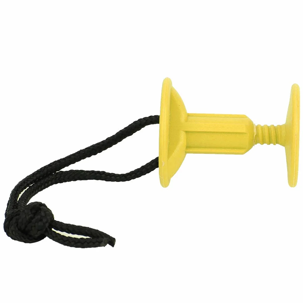 BORDSTRACT 6 Pcs Surfboard Leash Plug, Plastic Surfboard Traction Hand Rope, Replacement Surfboard Deck Plug Water Sports Accessories Yellow