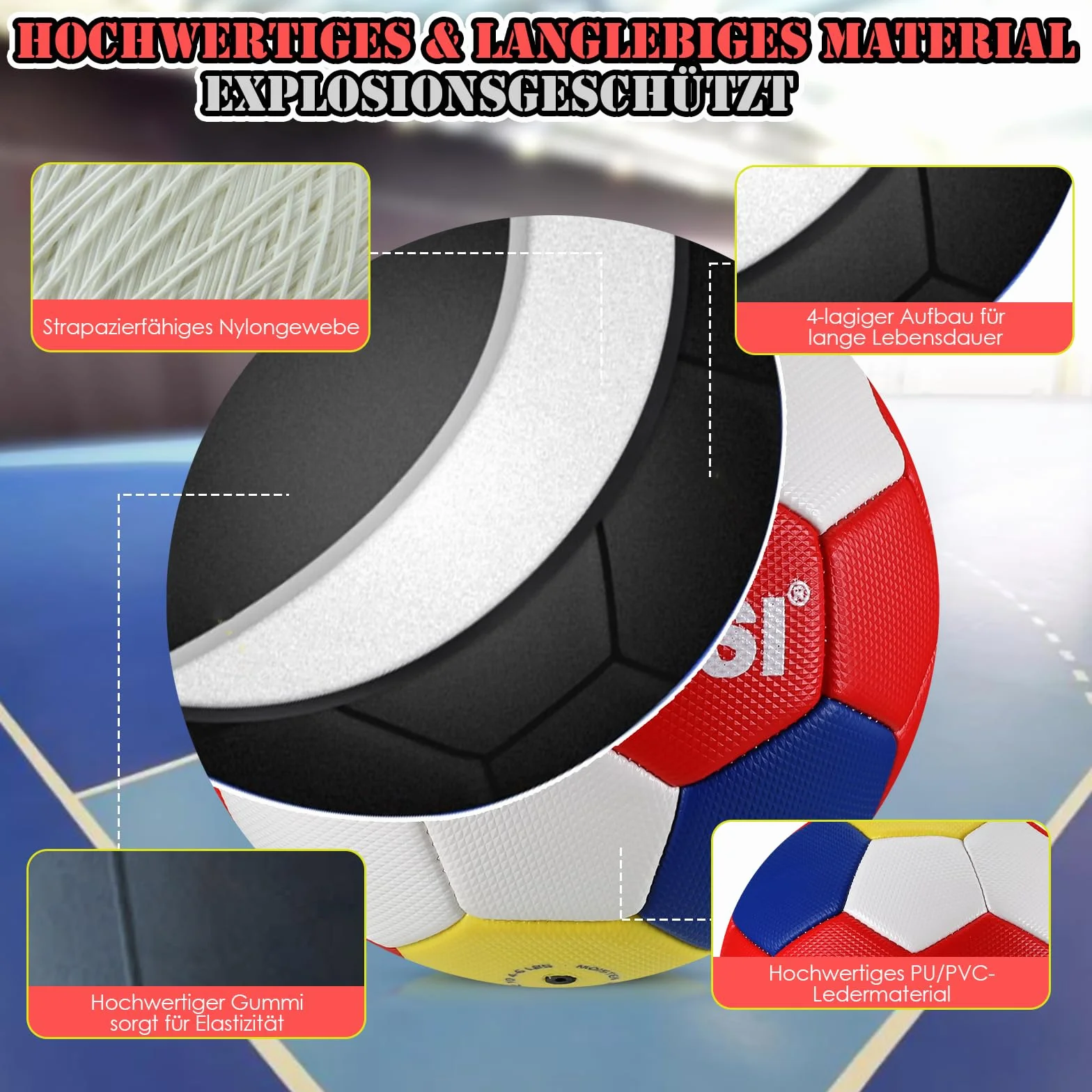 Balón de balonmano tamaño 2 interior y exterior entrenamiento niños regalo