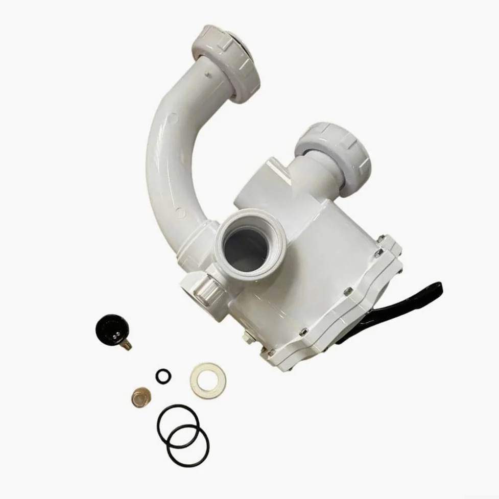 Kit de válvula multipuerto, juego de 7 piezas para sistemas de 2 pulgadas, reemplazo de filtro de arena y D.E. Fácil instalación, prevención de fugas, flujo eficiente para mantenimiento de piscinas