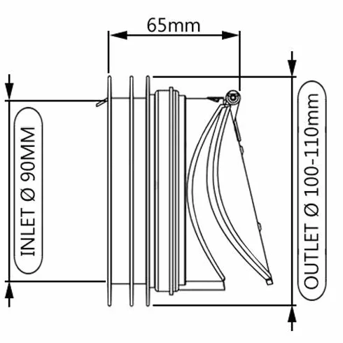 Anti-Rata Roedor Barrera 110mm Salida Inodoro Drenaje Residuos Suelo Válvula
