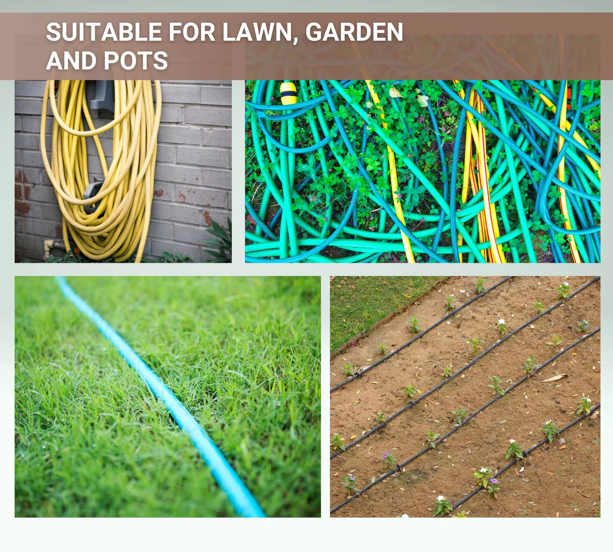 DOJA Barcelona | Estaca Sujeta Mangueras | Pack 50 | 16-20mm Ø | Estaca Riego Huerto | Piqueta Microtubo Riego por Goteo | Estacas de Jardin/Huerto, Soporte Manguera, Mallas y Telas Cesped