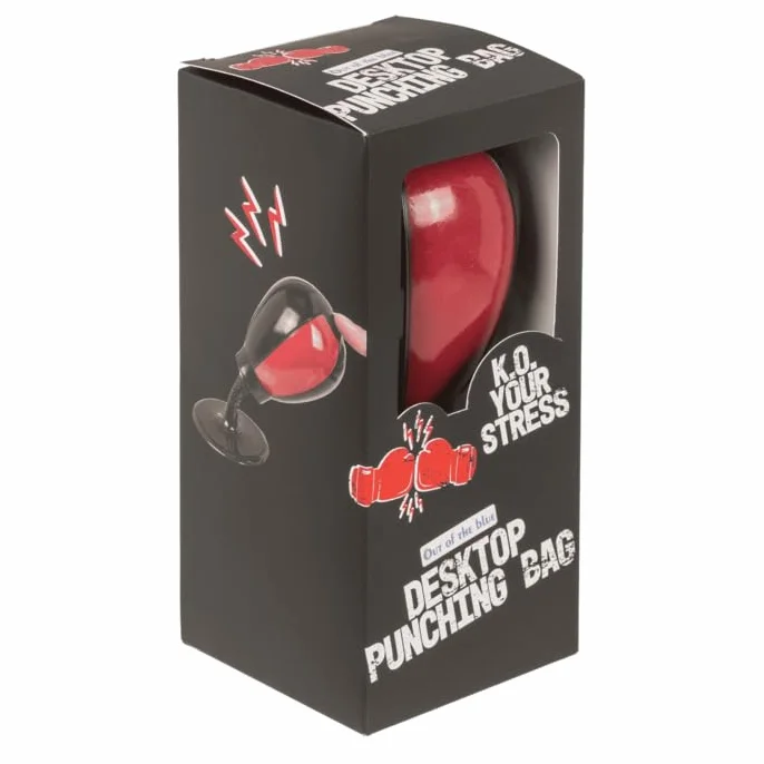 Mini Punching Ball antystresowa 16 cm z przyssawką – 2 kolory – pomysł na prezent do biura i domu