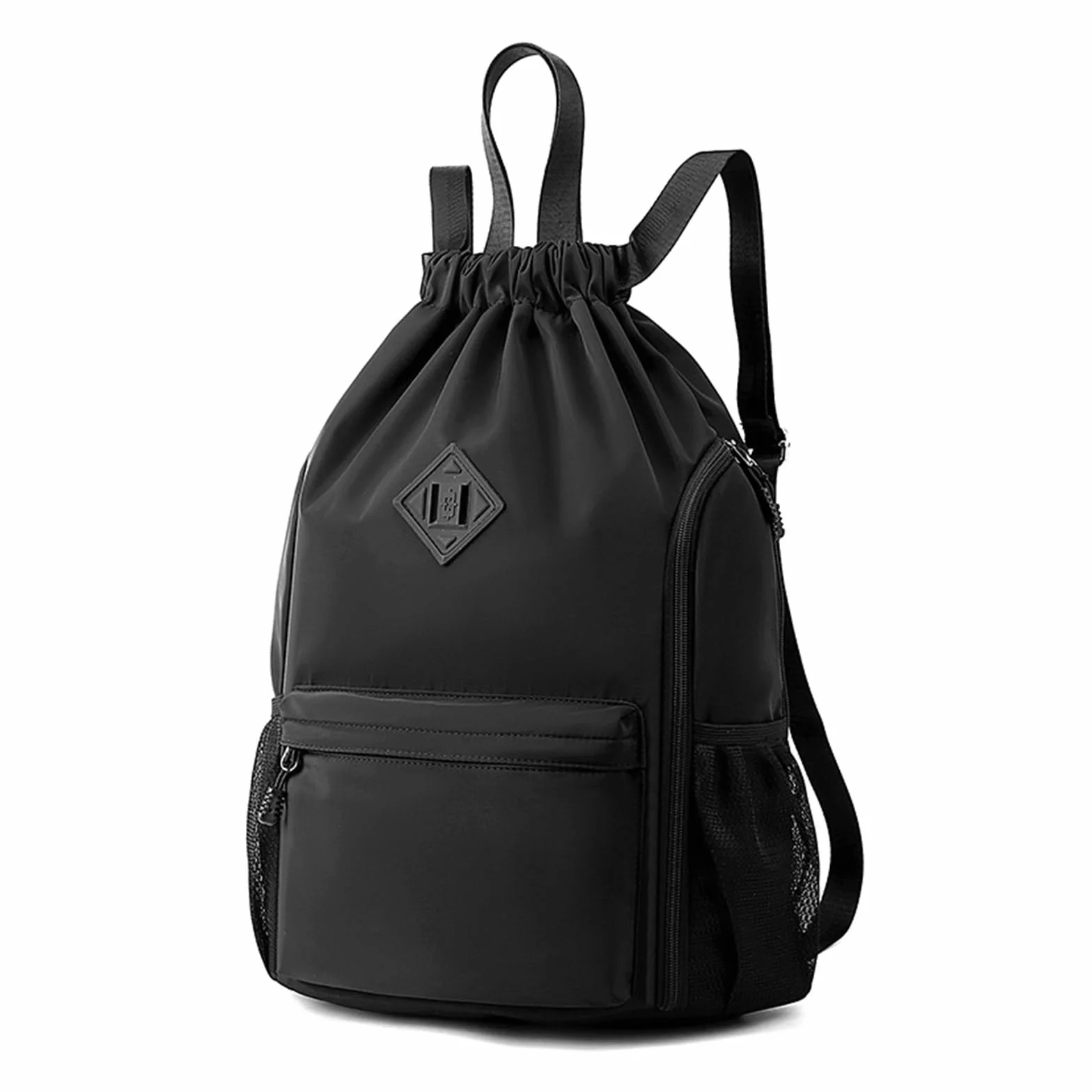 Mochila de cuerda resistente al agua con compartimento para zapatos, gran capacidad, bolsa deportiva