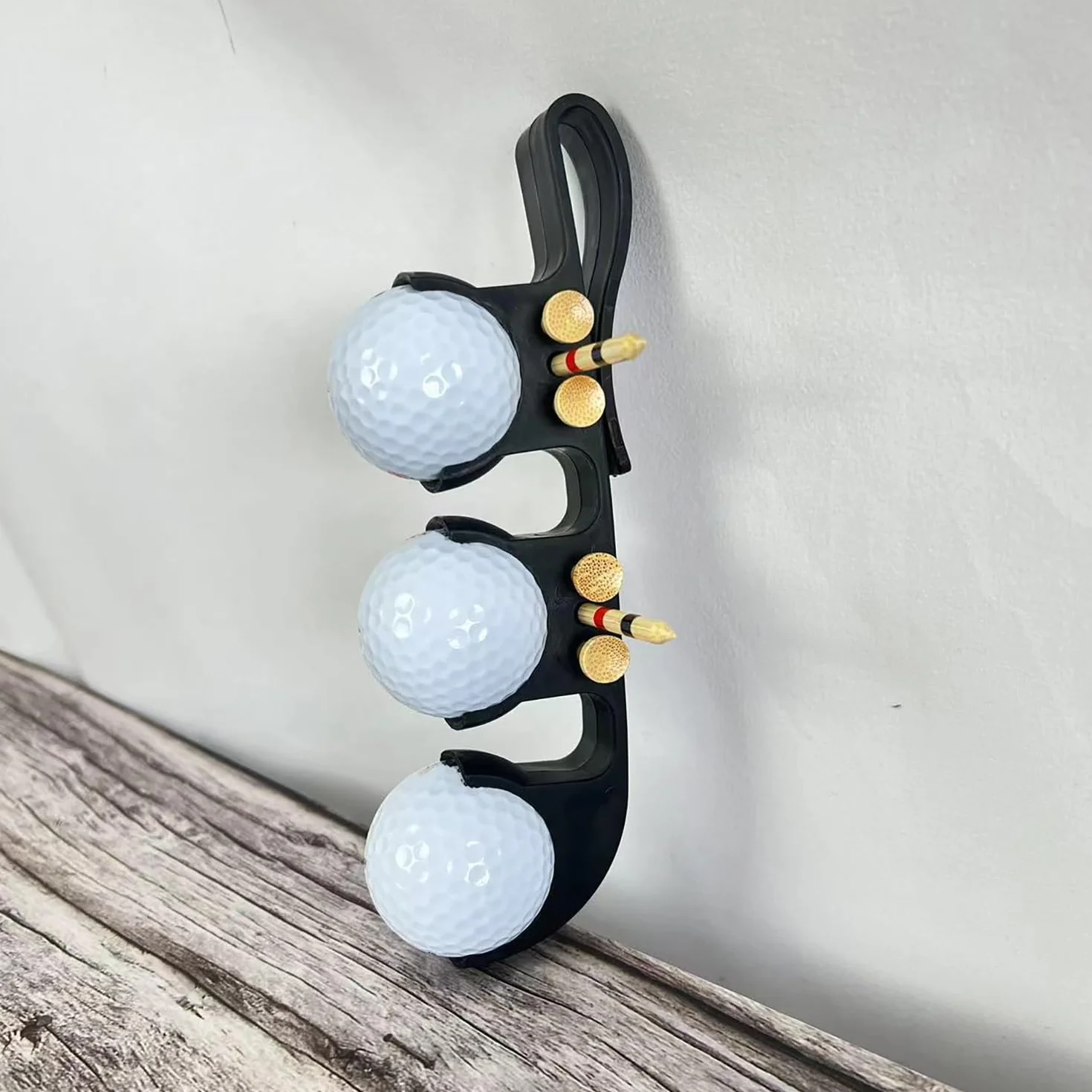 Soporte para Pelotas Golf con Gancho 1 Unidad Negro Cierre Rápido Accesorios