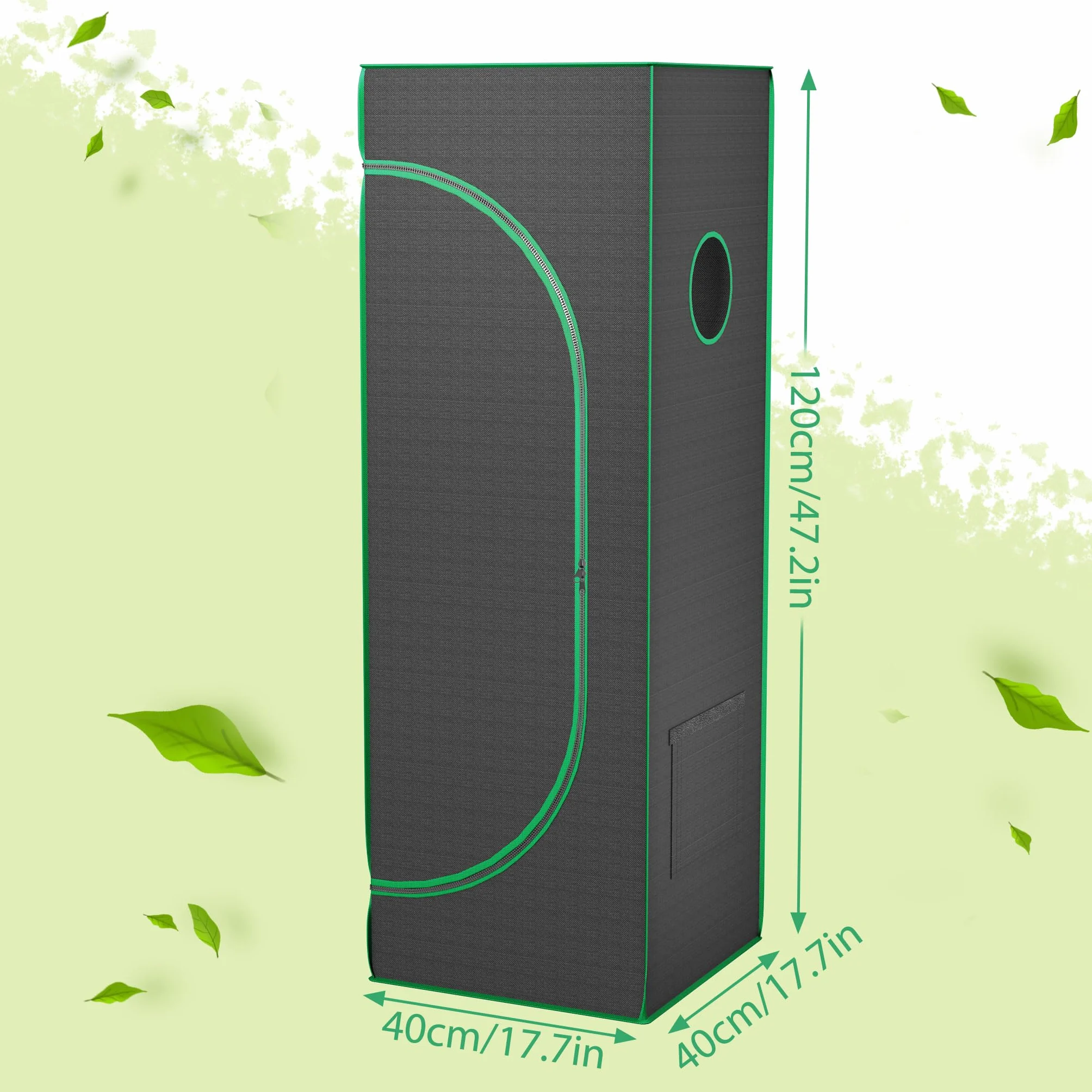FIVMEN Tienda de cultivo de 40 x 40 x 120 cm, con Mylar reflectante, resistente a la luz, resistente al agua, para cultivo, invernadero, para plantas, espacio de cultivo en casa