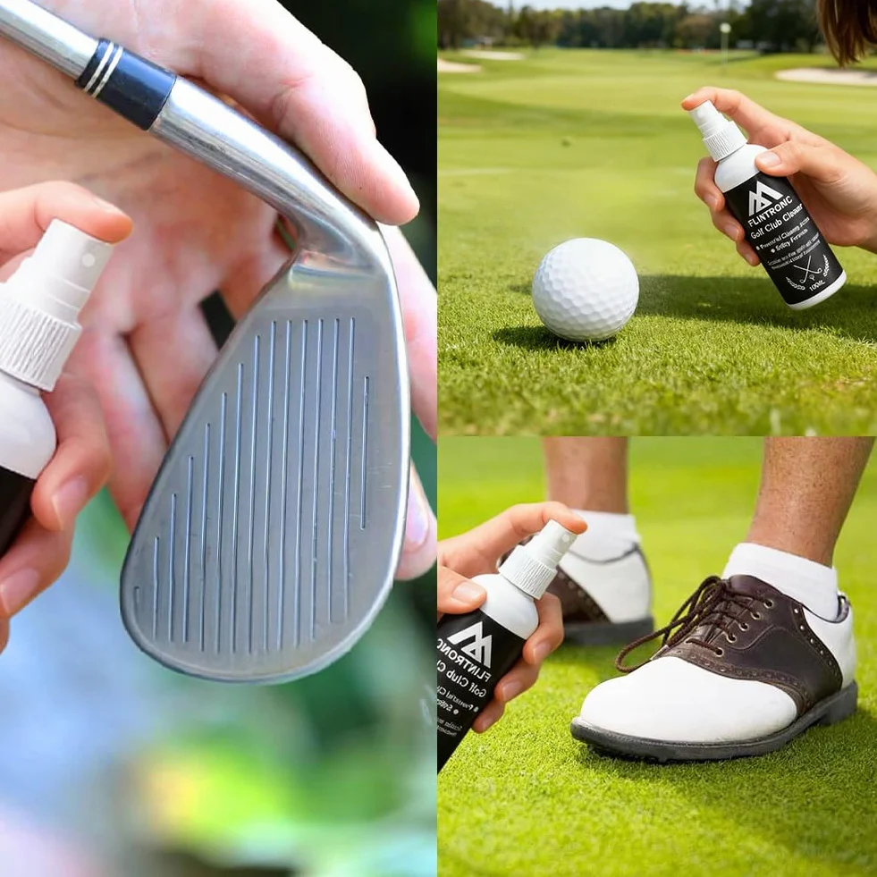 flintronic Accesorios de Golf, Limpiador Cepillo de Palos Toalla, Kit de Limpieza
