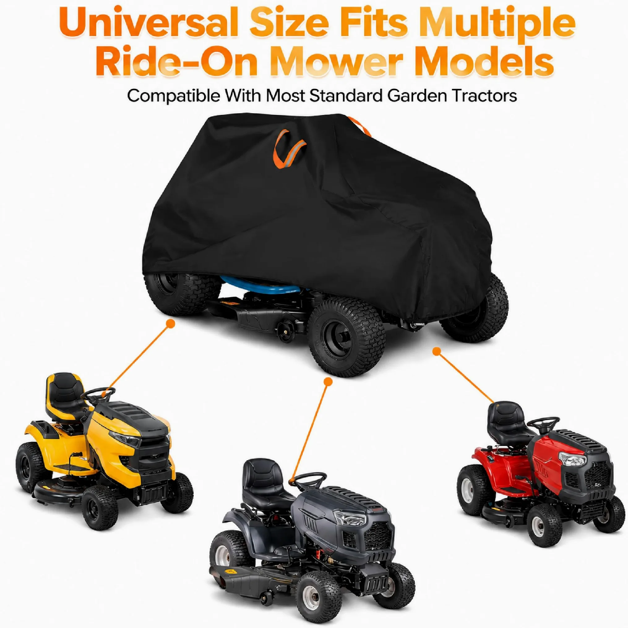 Lawnmower Cover para Efco EF 92 2012-2020 36", 420D Cubierta Impermeable Oxford con Borde Elástico, Asa Reflectante y Bolsa