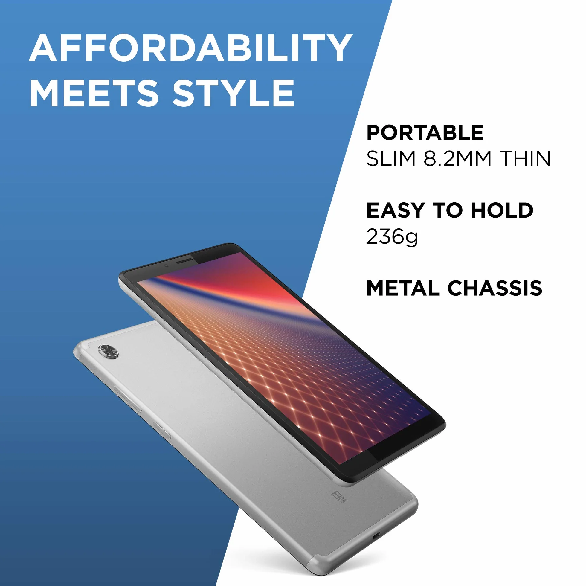 Lenovo Tab M7 7 Cala HD Tablet Quad Core 1.3 GHz 1 GB RAM 16 GB eMMC Android Pie Platino Gris