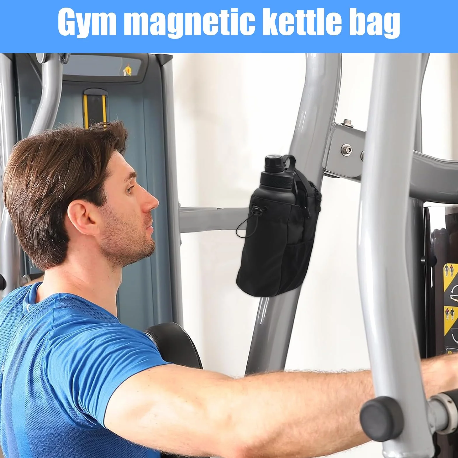 Bolsa De Gimnasio Magnética Gran Capacidad con Bolsillo para Teléfono Organizador Portátil