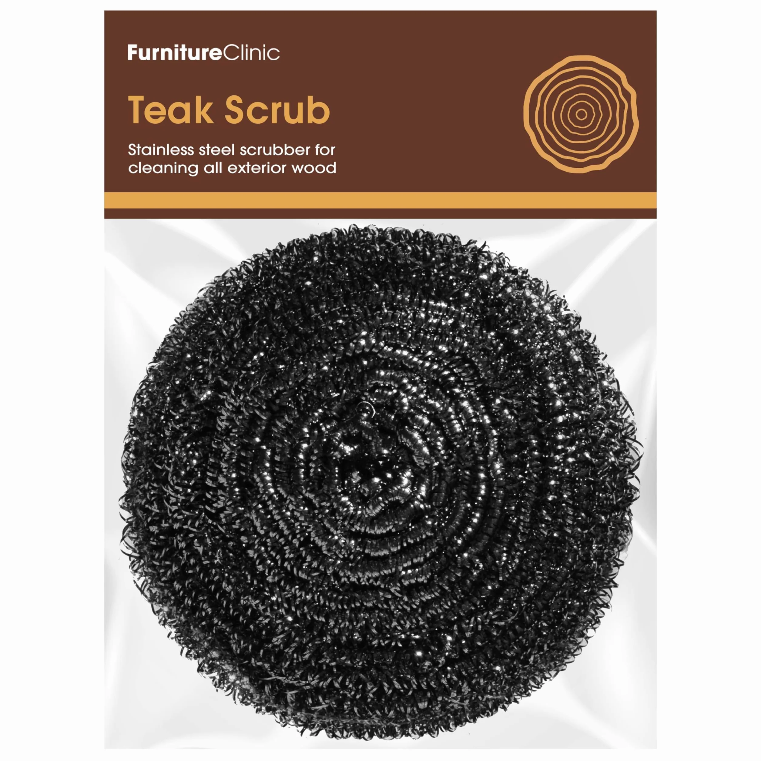 Furniture Clinic Exfoliante de teca – Depurador grande de acero inoxidable para limpiar toda la madera exterior