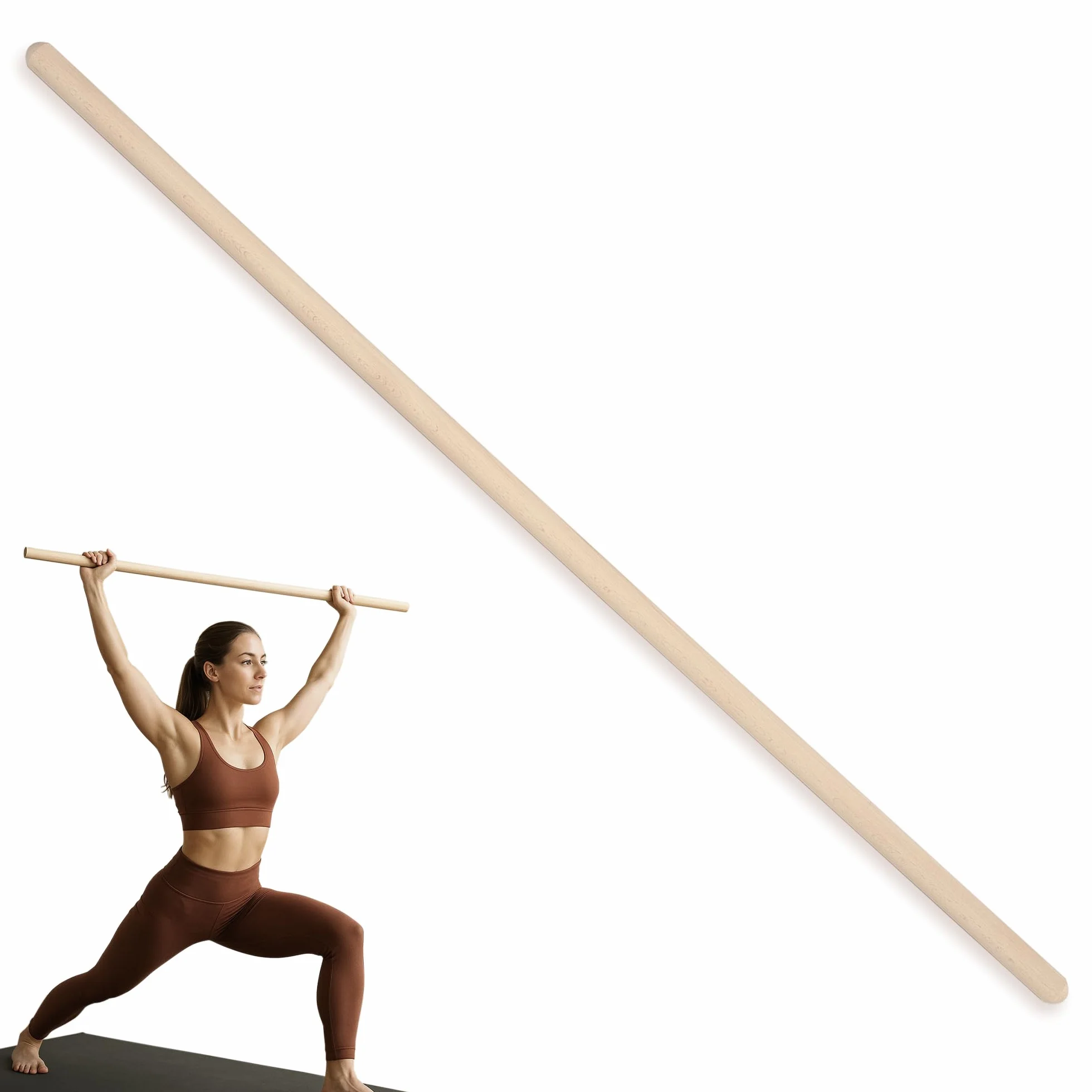MOE UHANE Barra de Gimnasia de Madera 100 cm para Entrenamiento