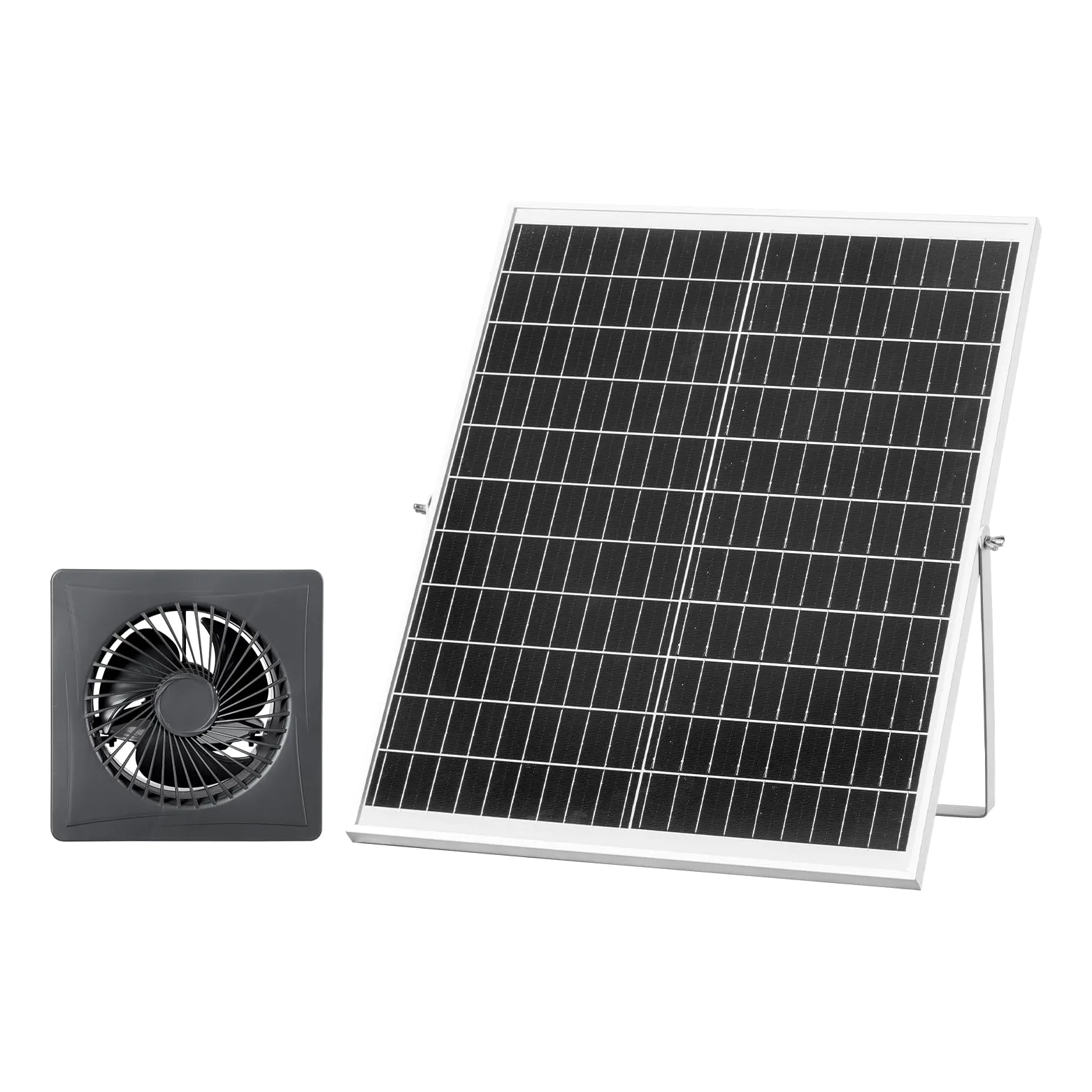 VEVOR Ventilador Solar con Flujo de Aire de 374 m³/h, Panel Solar 25 W Ajustable, Velocidad de 2030 RPM, Intercambio de Aire para Invernadero, Gallinero, Carpa de Cultivo, Montaje en Suelo Techo Pared