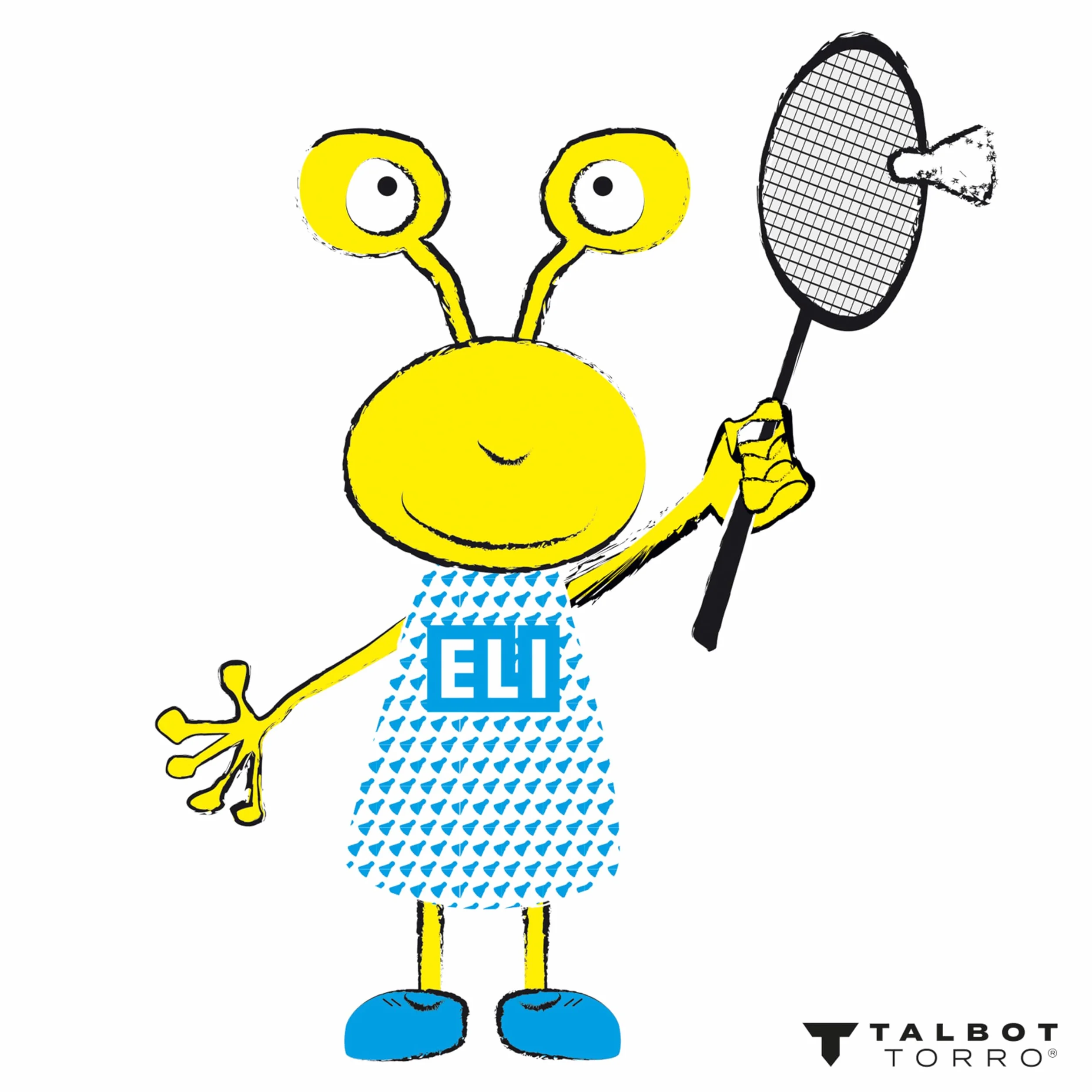 Talbot Torro Eli Teen Raqueta de Bádminton Junior 63 cm Empuñadura Ergonómica Cabezal Isométrico