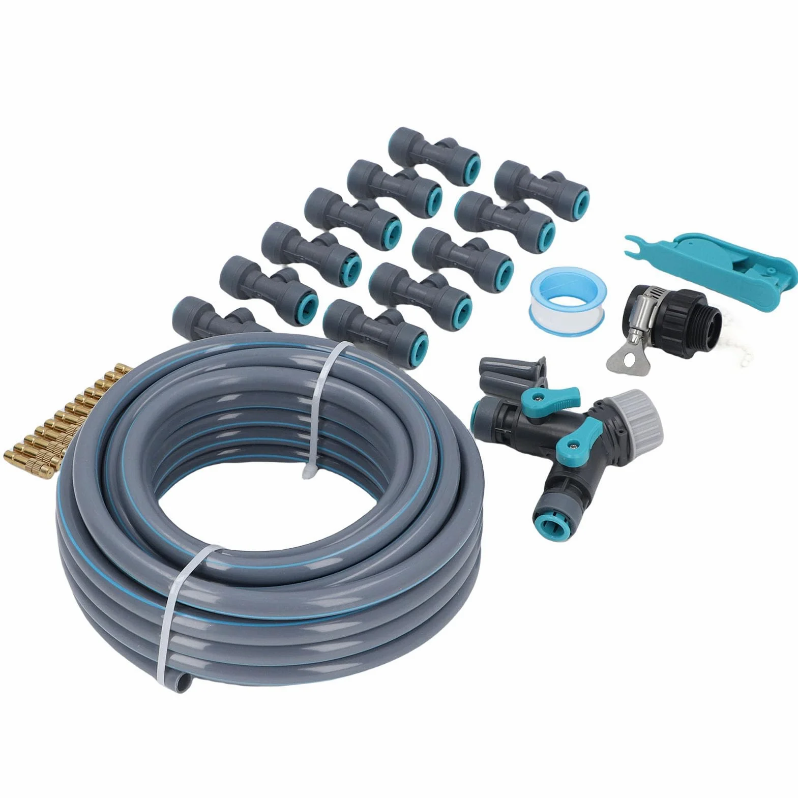de riego de jardín, kits de riego por goteo automático para equipos de césped con gotero ajustable, manguera de 10m