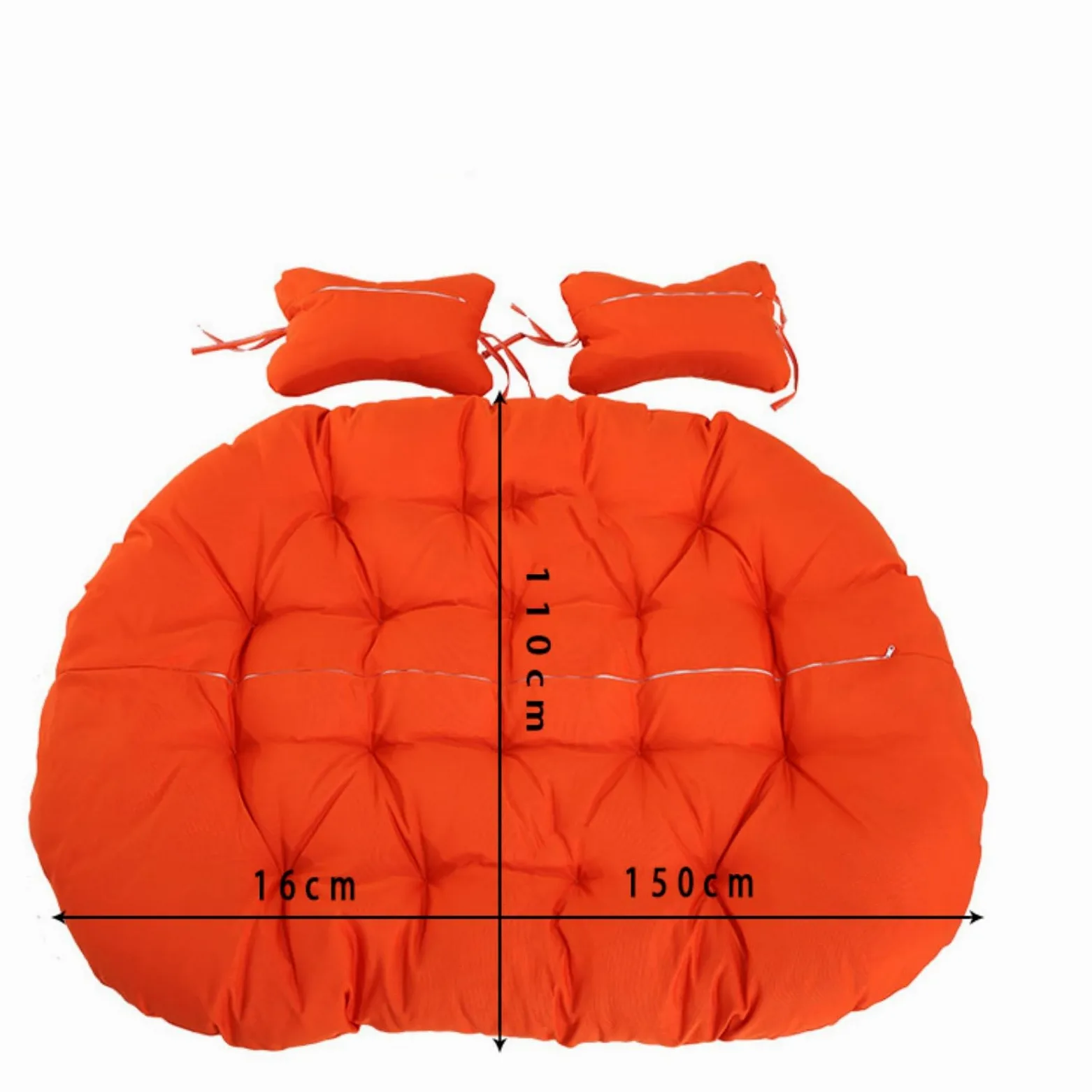 Silla colgante de huevo para 2 personas con cojín lavable y almohadillas gruesas